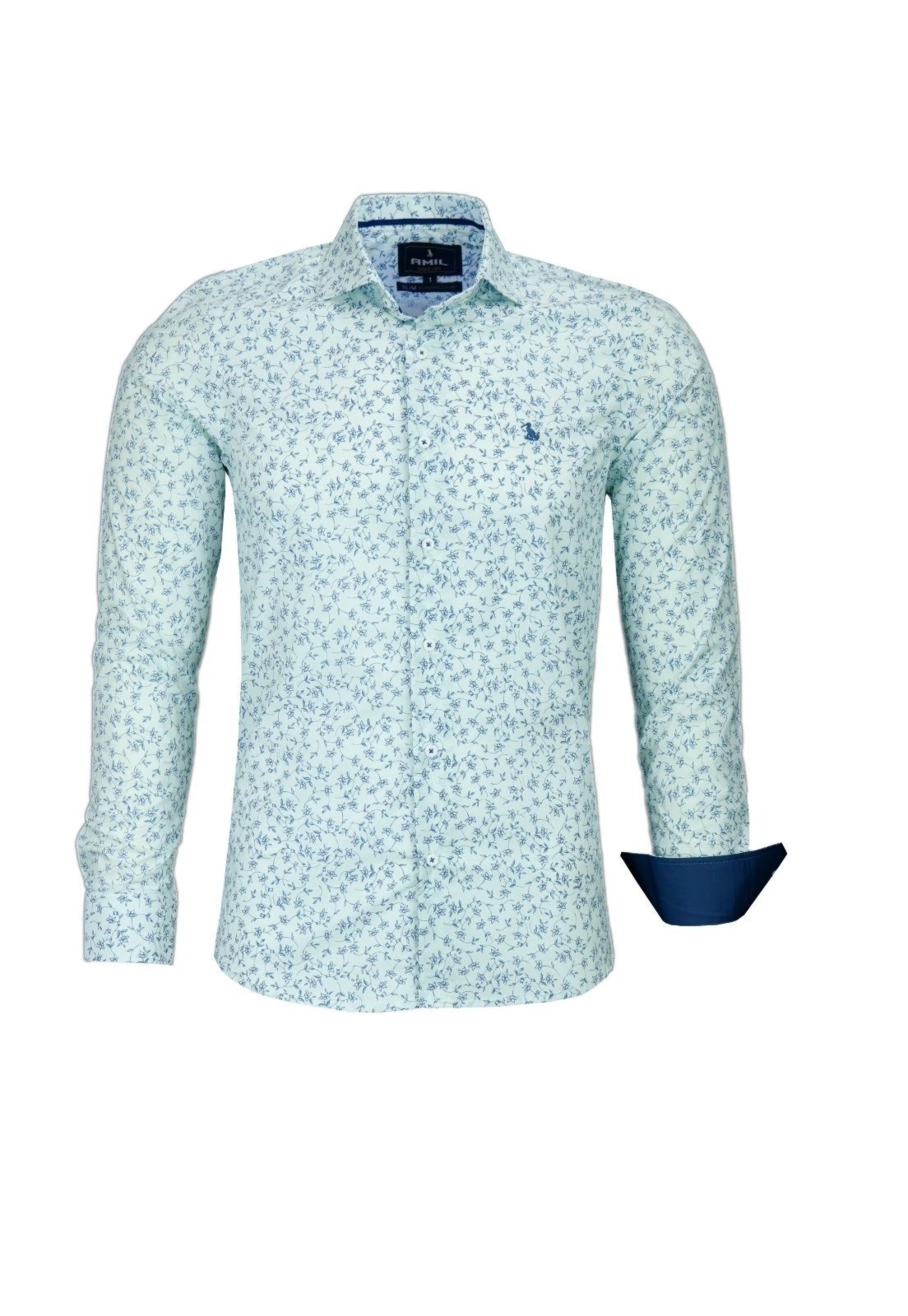 Camisa Manga Longa Amil Slim Algodão Cor 8 1750