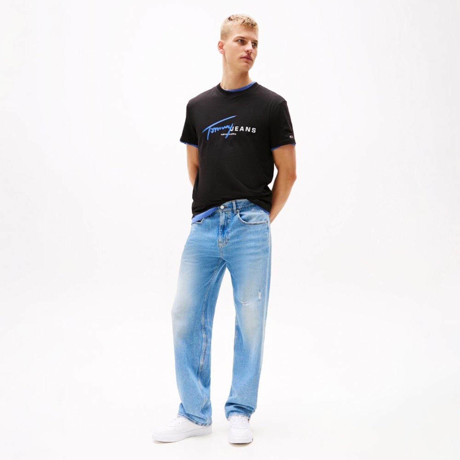 Vista 3 Camiseta Assinatura Dna Tommy Jeans - EEG branco Tommy Jeans branco