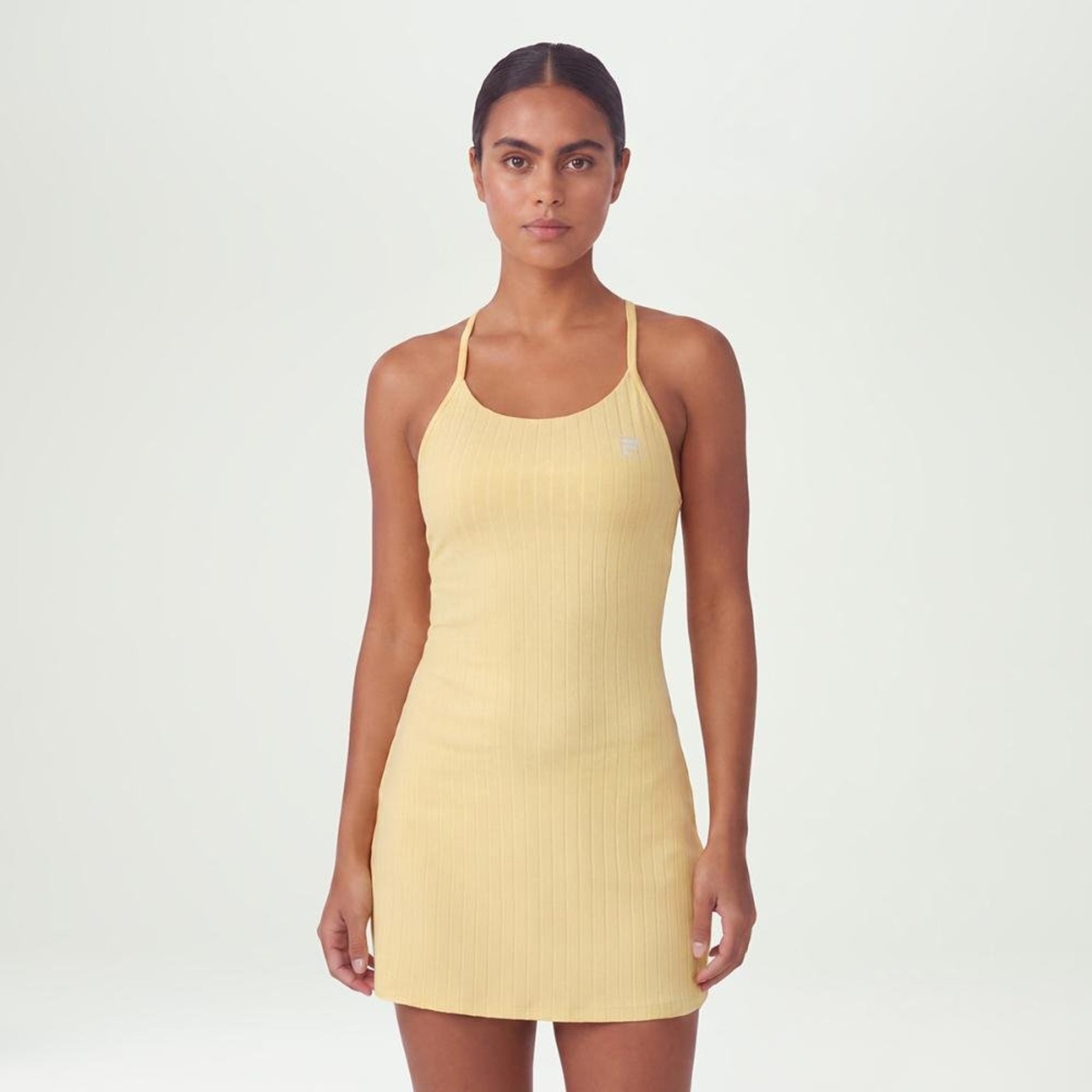Vestido Fila Pinstripes Flow II Feminino Amarelo