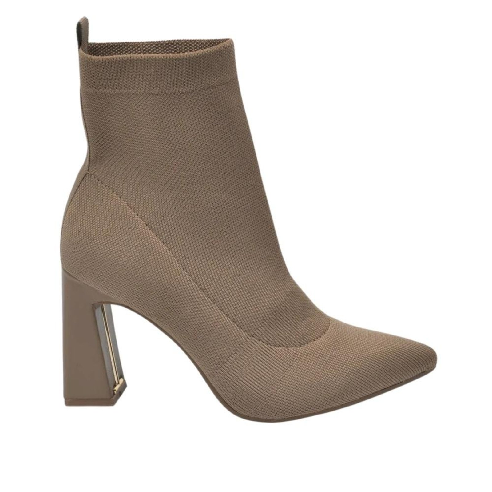 Bota Feminina Social Knit Via Marte 343-009 Taupe Incolor