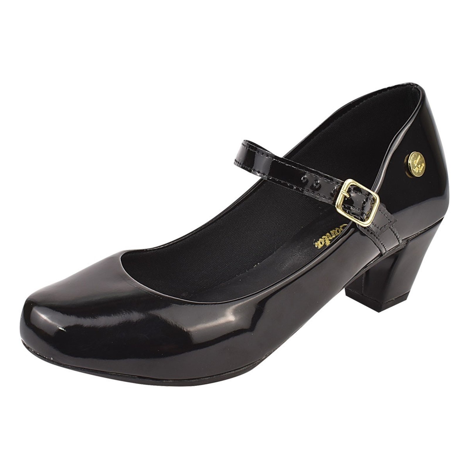 Scarpin Donna Santa Bico Redondo Boneca Preto