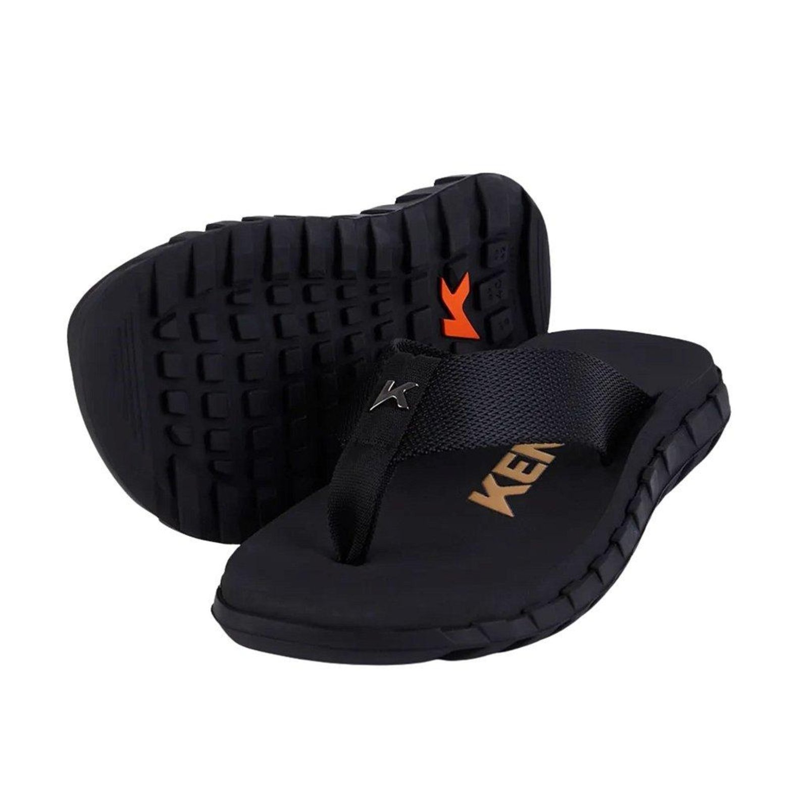 Sandália Kenner Megah Masculino Preto/Dourado Preto