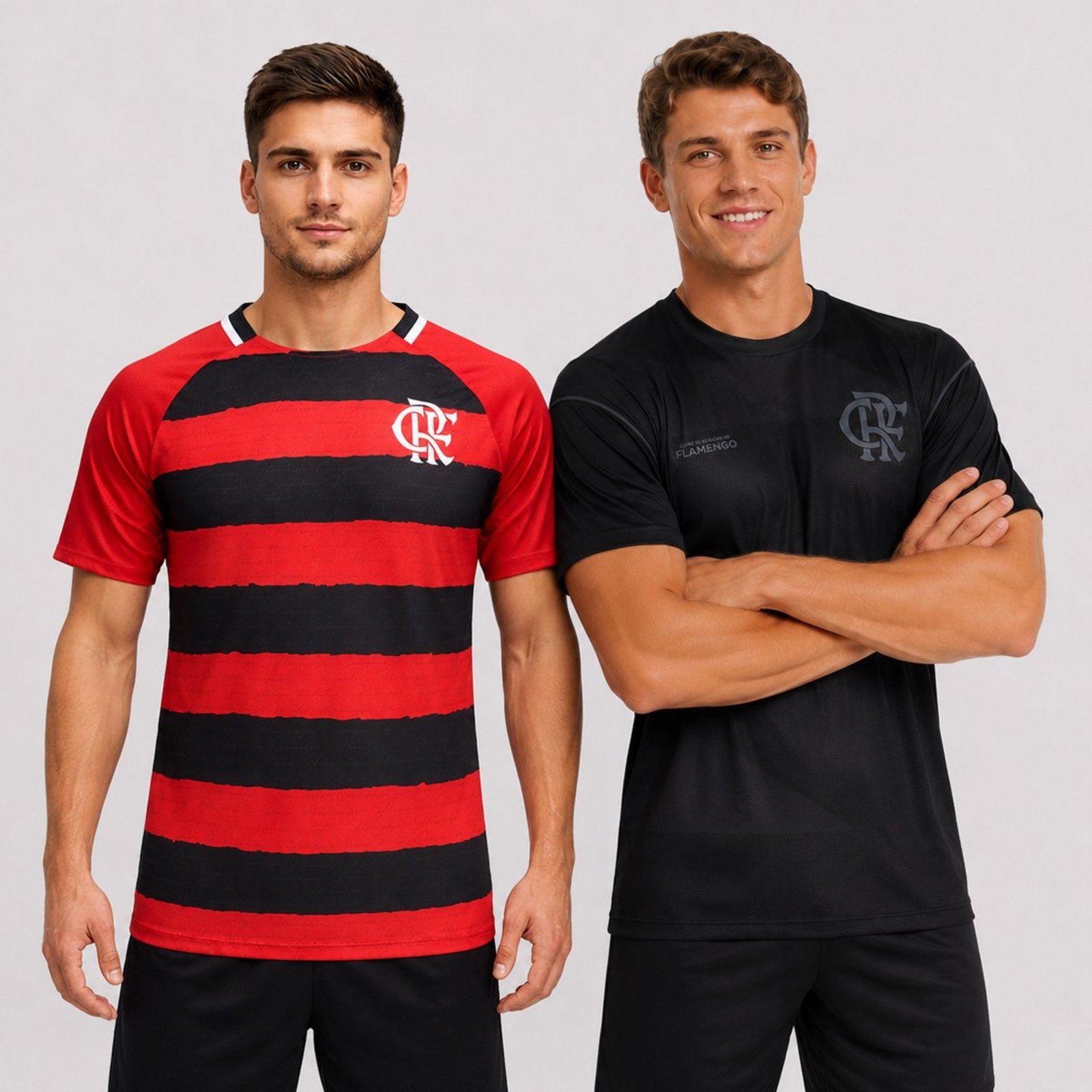 Kit 2 Camisas Flamengo Sinal e Manto Preta