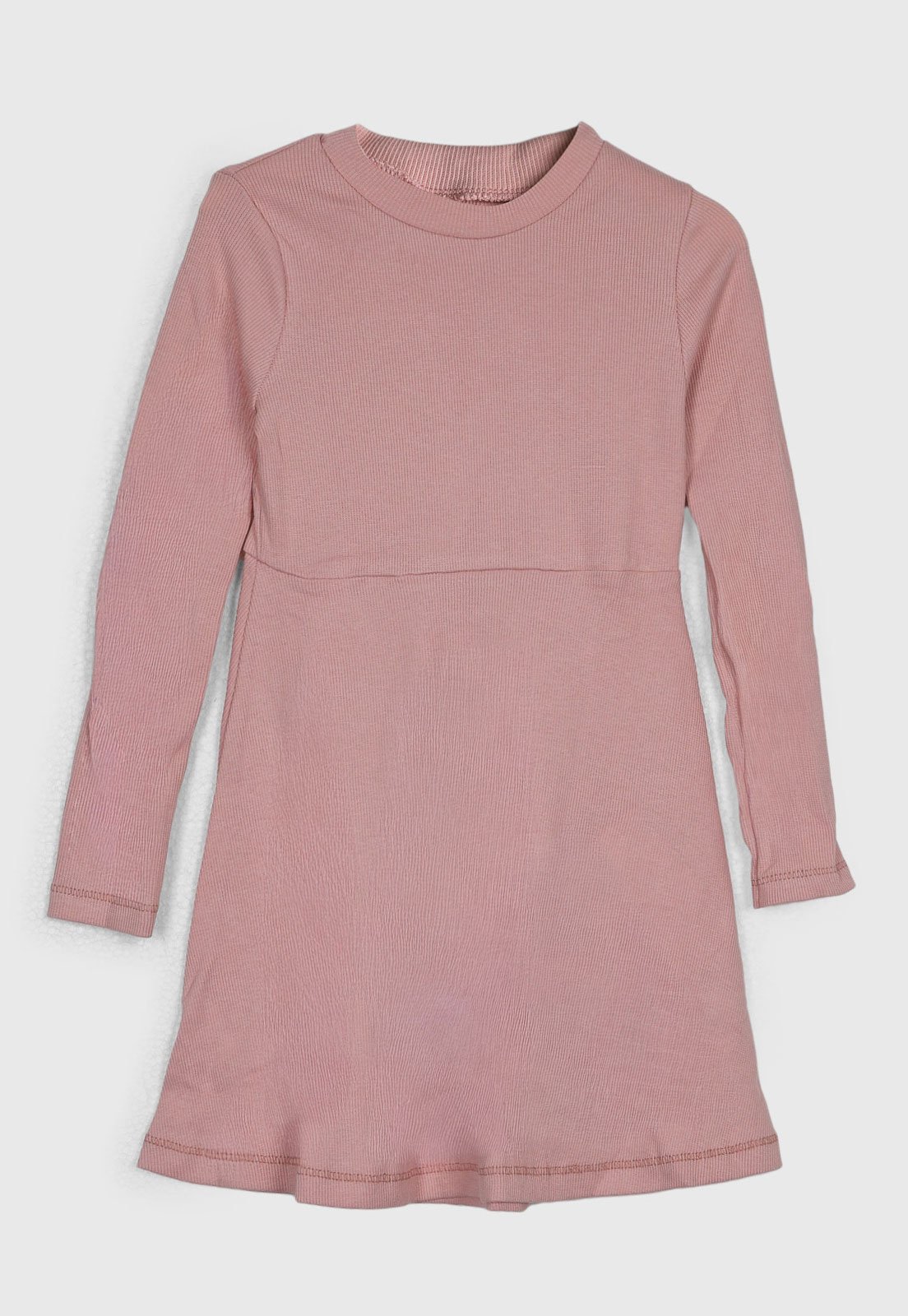 Infantil - Vestido Hering Manga Longa Rosa