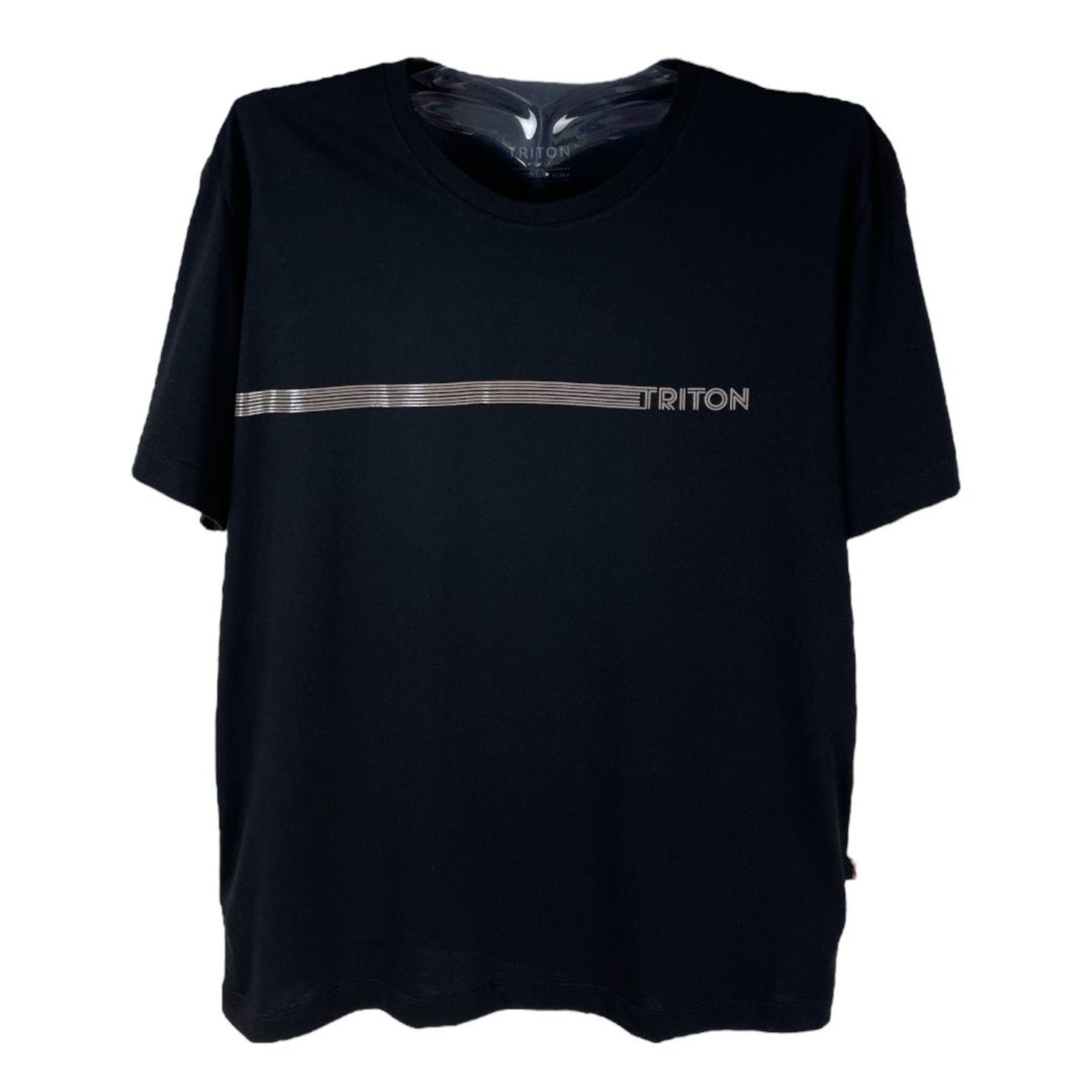 Camiseta Masculina New Logo com Contraste Triton Preto