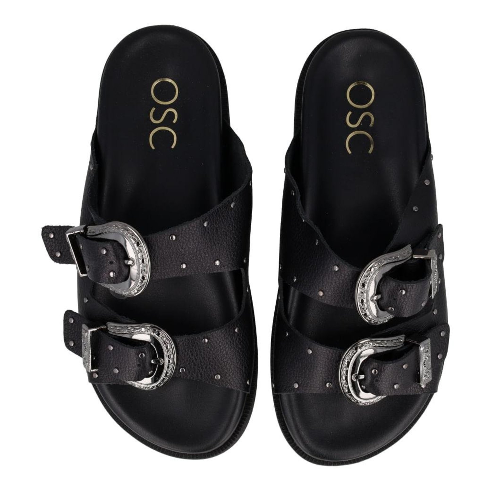 Tamanco Osc Aplicações Feminino Preto