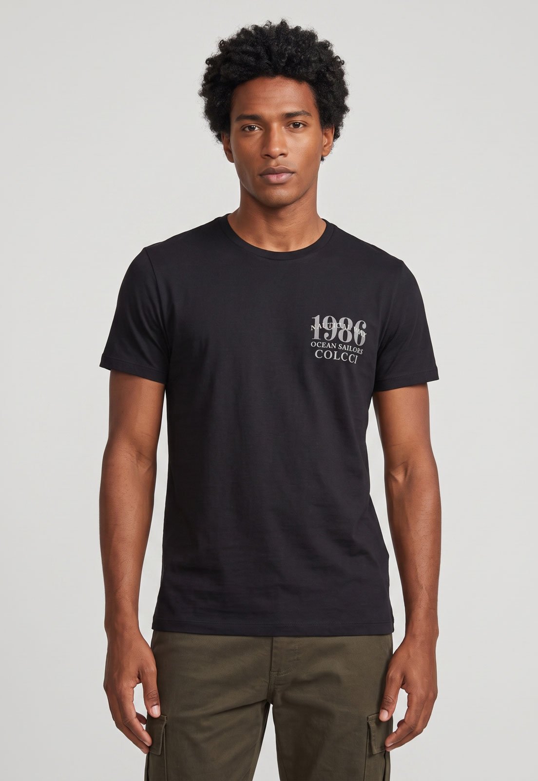 Camiseta Masculina Colcci Estampa 1986 Preta