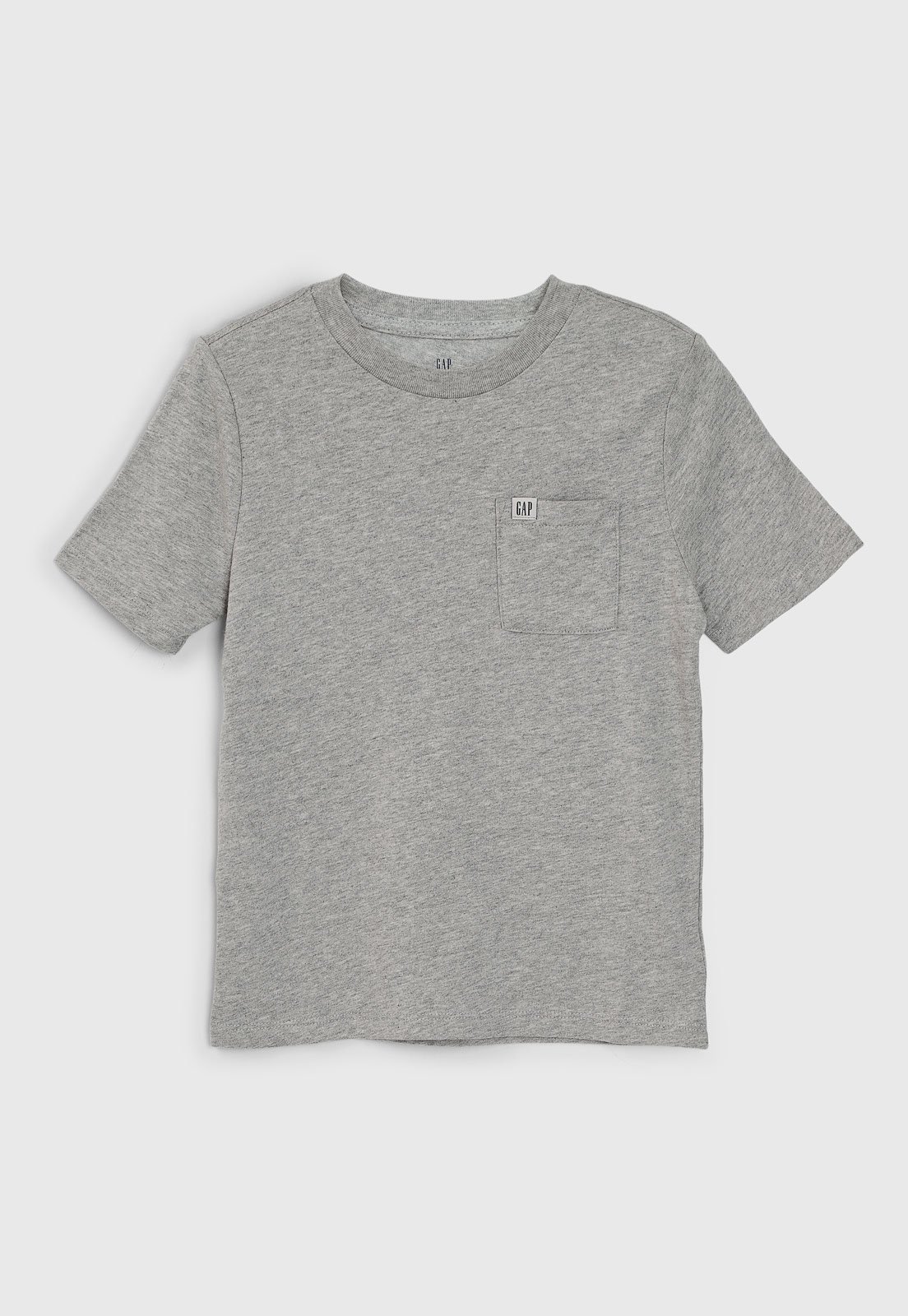 Infantil – Camiseta GAP Bolso Logo Cinza Mescla
