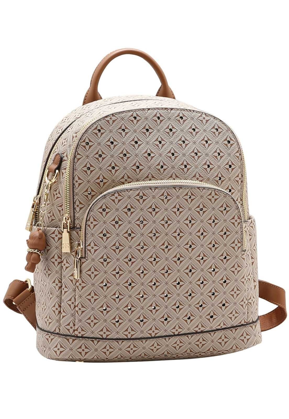 Mochila Feminina Chenson Monograma Cristal 8485744 Natural