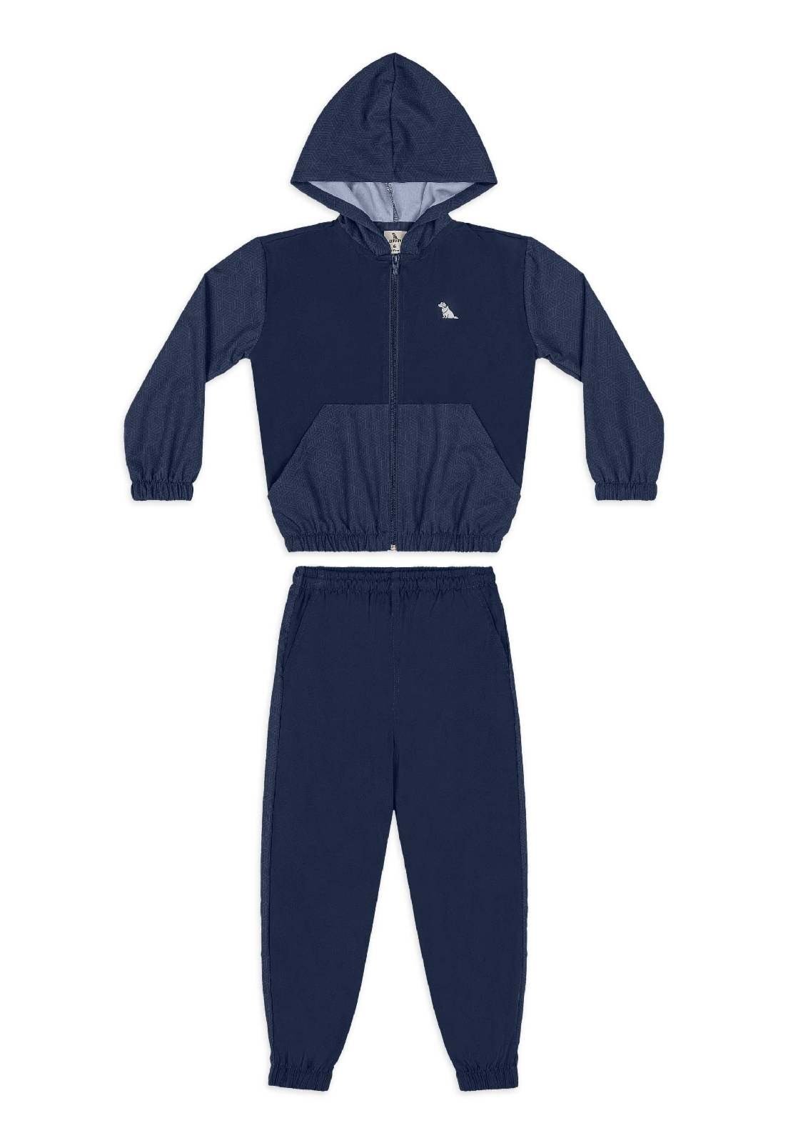 Infantil - Conjunto Jaqueta Calça Esportiva Quimby Preto