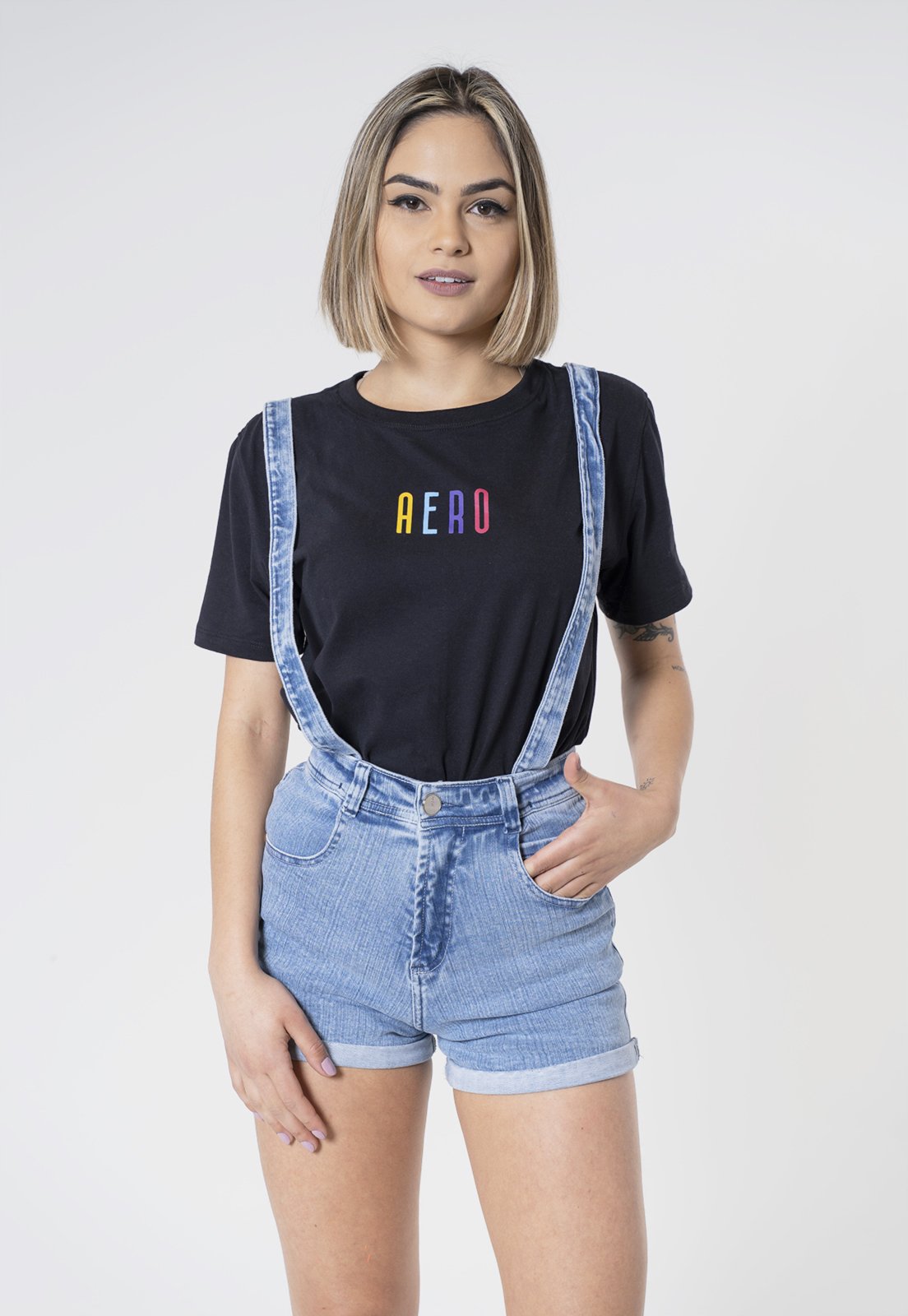 T-Shirt Aero Jeans Colors Preta