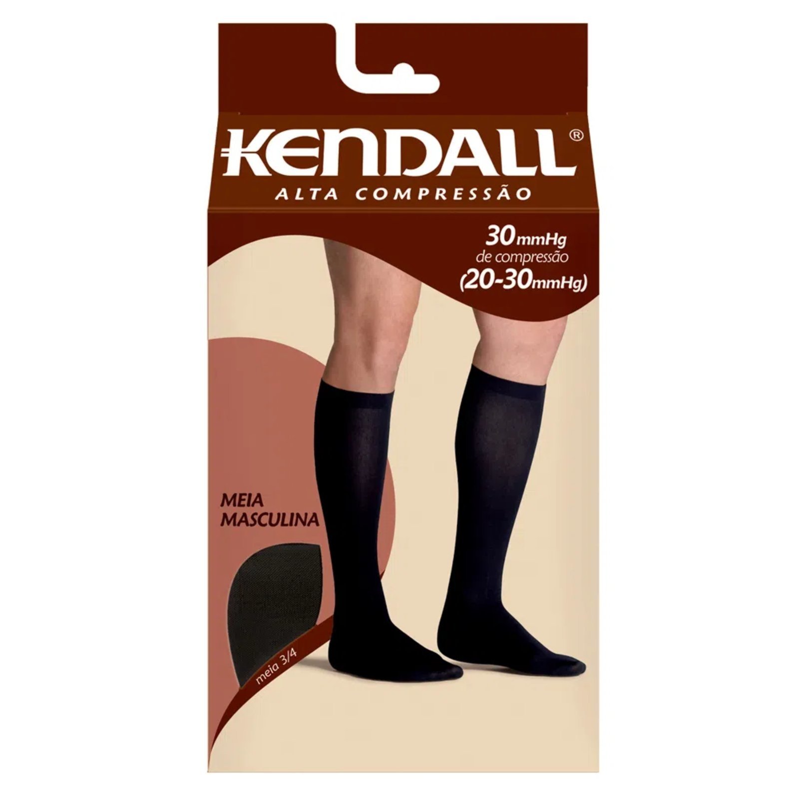 Meia Kendall 3/4 Masculina Alta Compressão - 1532