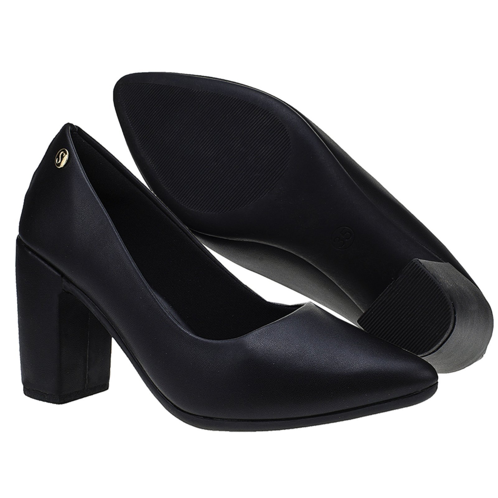 Sapato Social Scarpin Feminino Bico Fino Shekinah Moda Preto