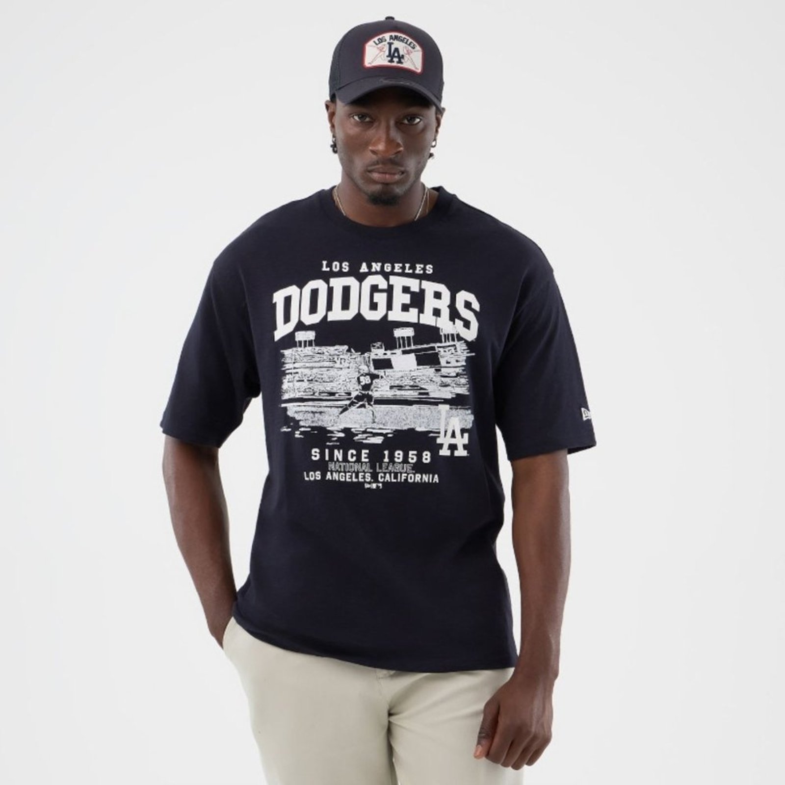 Camiseta New Era Regular Los Angeles Dodgers Marinho