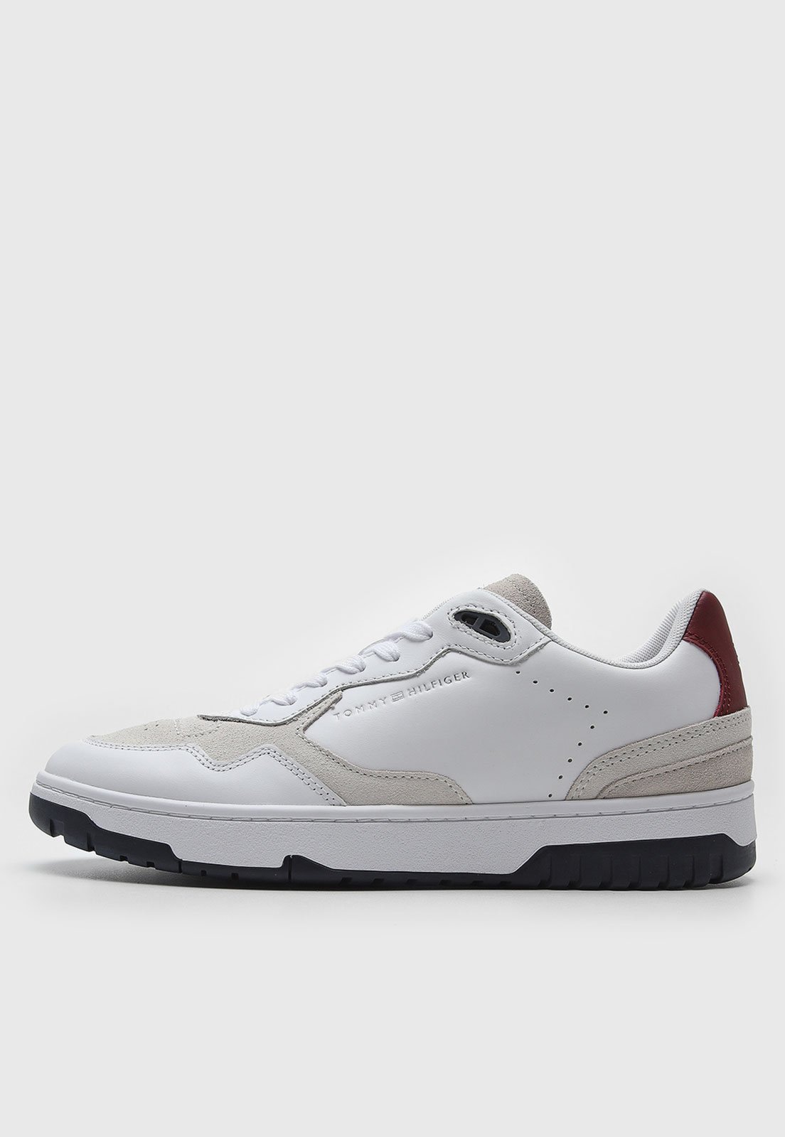 Tênis Tommy Hilfiger Recorte Suede Off-White