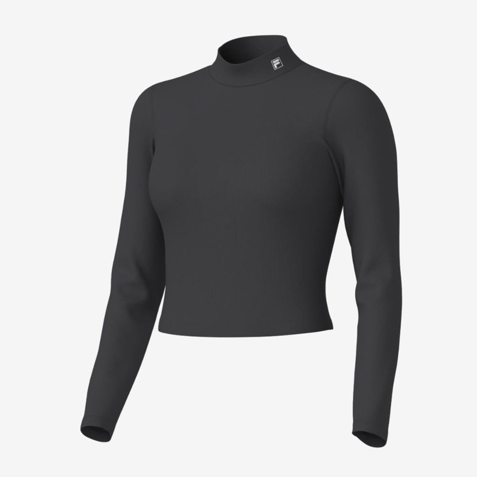 Blusa Manga Longa Fila Gola Alta Workout Flex Feminina Preto