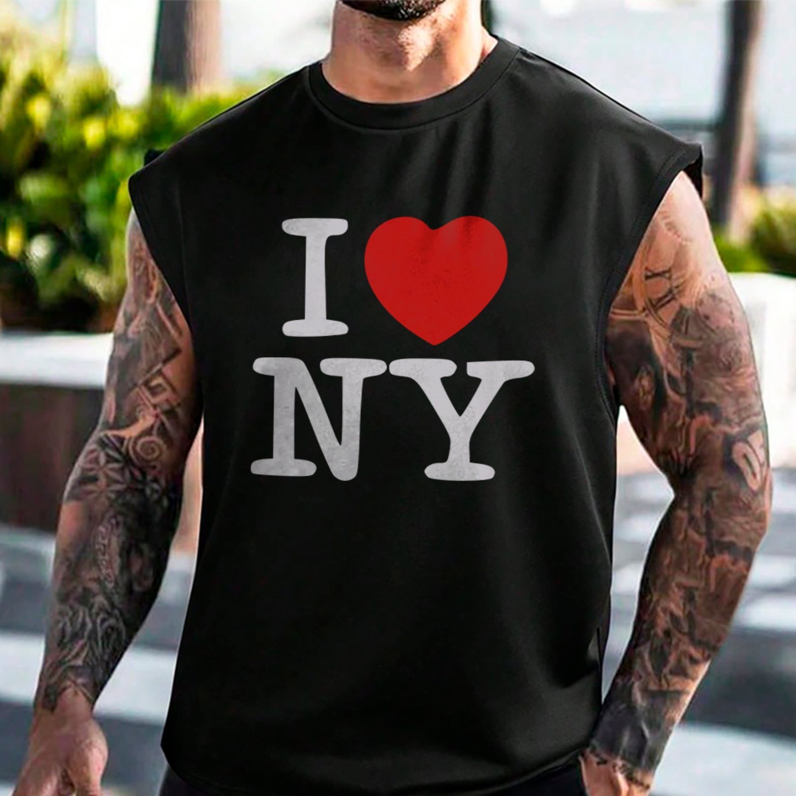 Camiseta Regata Machão I Love NY New York Fashion Trend Preto