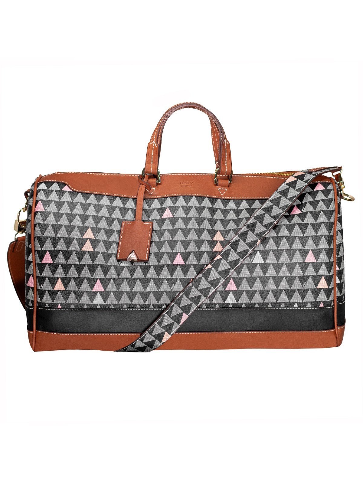 Mala de Mão Feminina Grande Schutz Lucy New Triangle De Bordo Preto Sela Black