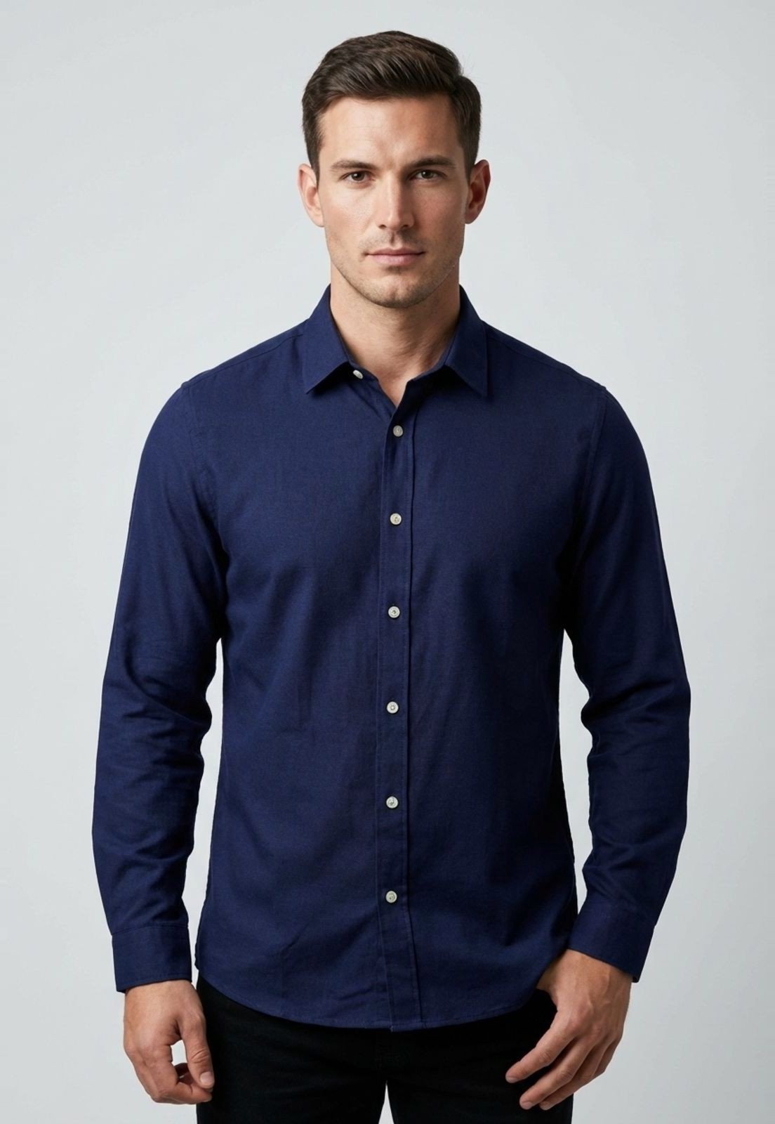 Vista 2 Camisa Masculina Colcci Manga Longa azul marinho Colcci azul marinho