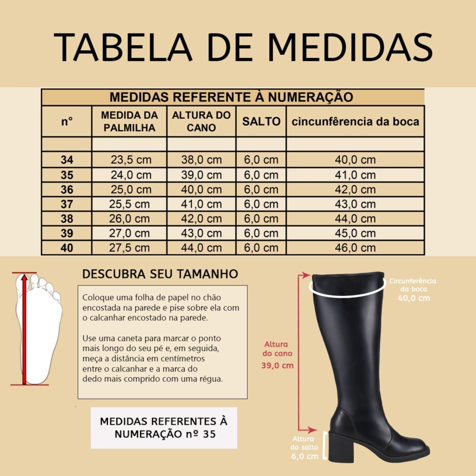 Vista 3 Bota Feminina Cano Alto Salto Bloco Conforto Elegante Montaria 989 LÓRIS SHOES preto LÓRIS SHOES preto