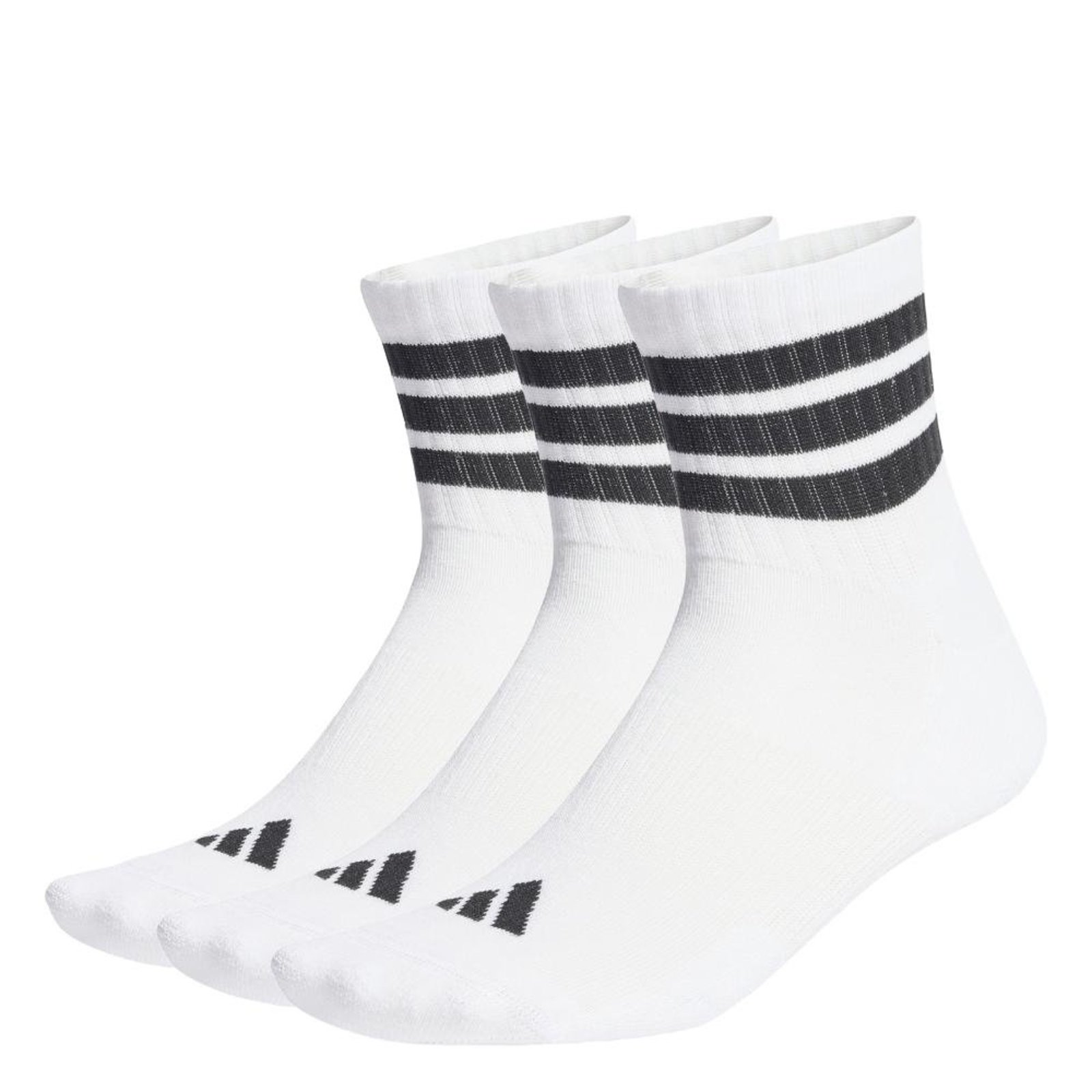 MEIAS ESPORTIVAS CANO MÉDIO TRÊS LISTRAS 3 PARES adidas Performance Branco