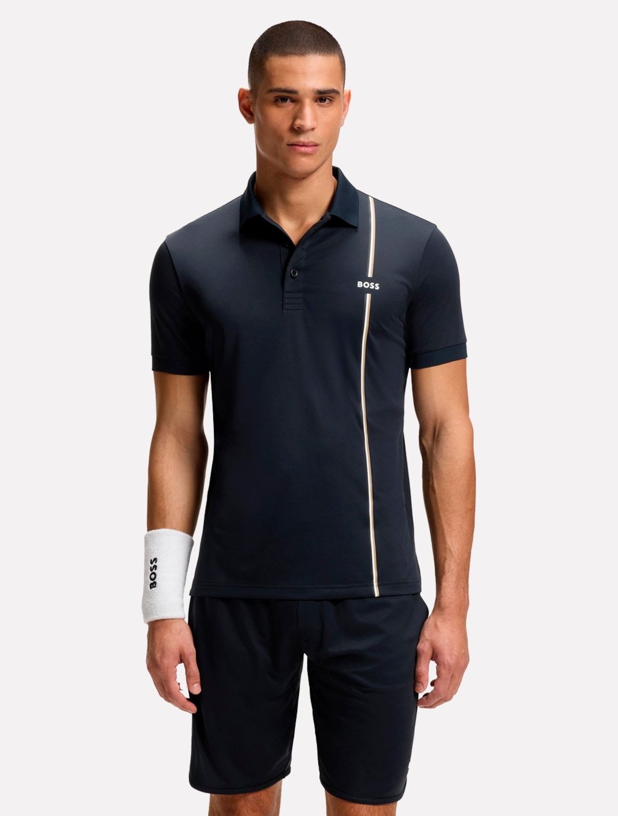 Polo Hugo Boss Masculina Slim Fit PL-TOC Game 3 Azul Marinho