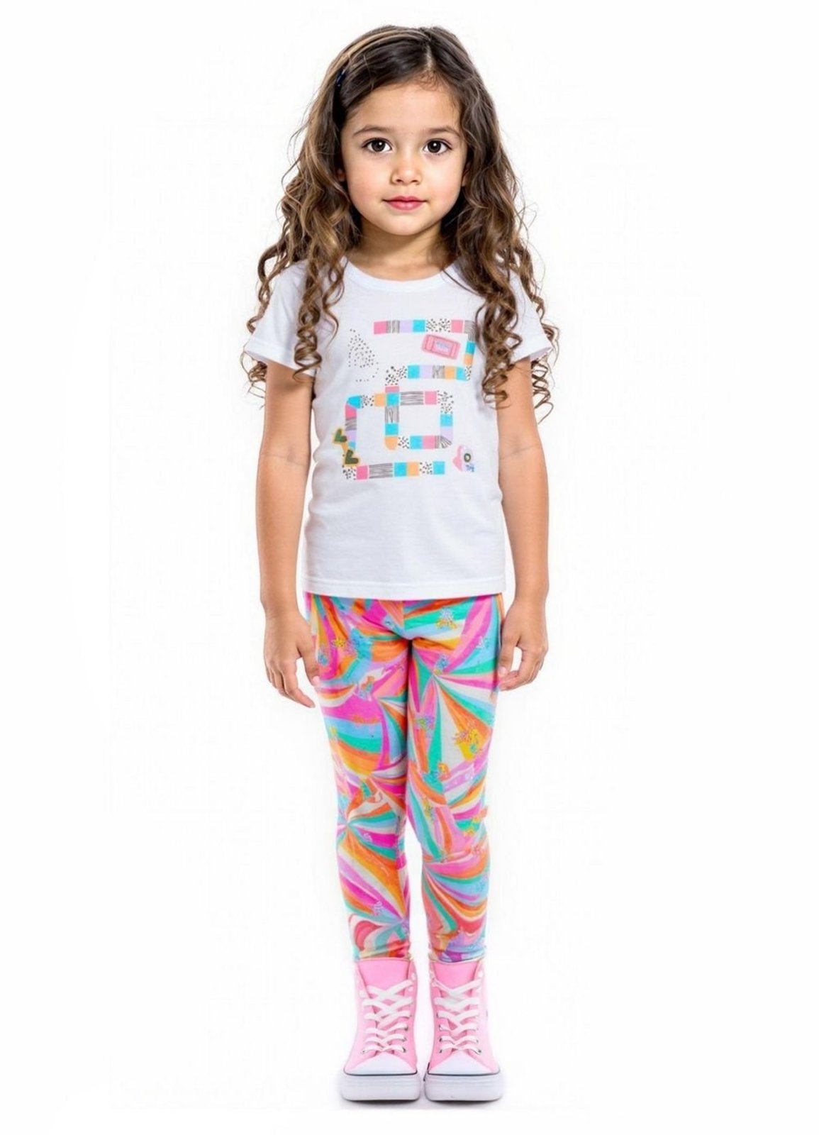 Infantil - Blusa Menina Entre Cores Alphabeto Branco