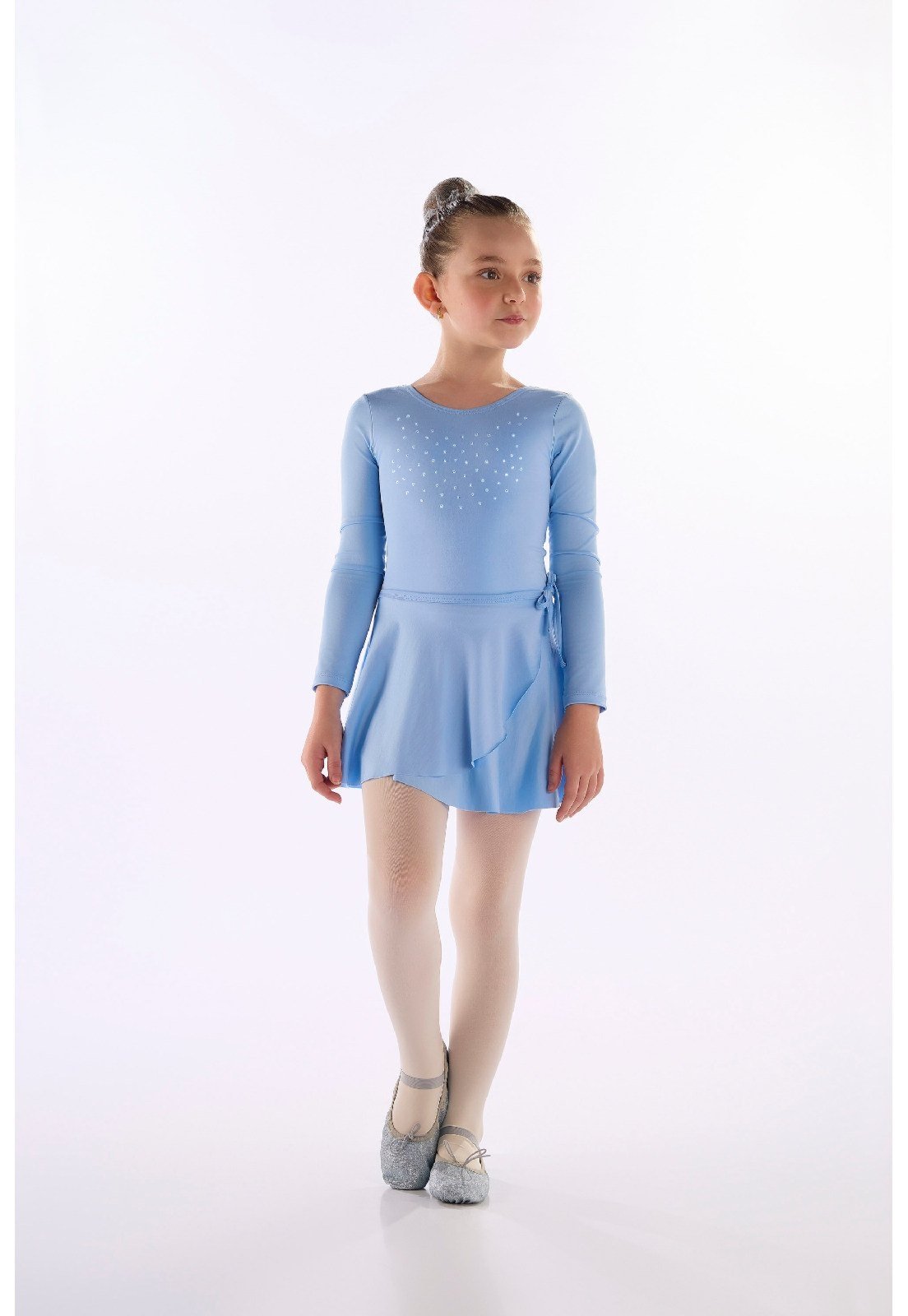 Infantil - Conjunto Collant com Saia Quimby Azul