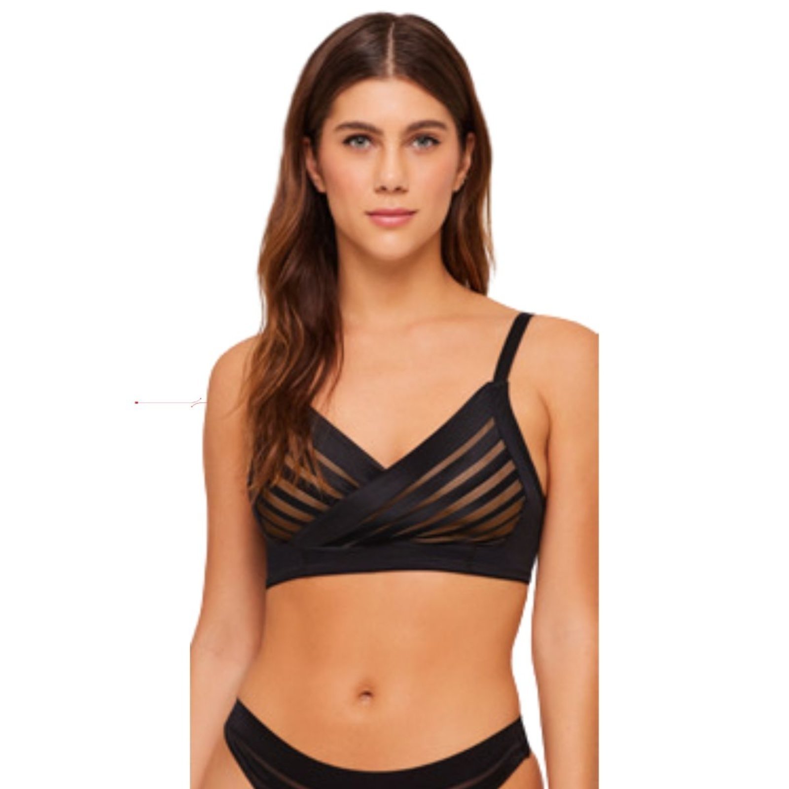 Sutiã sem bojo em tule Stripes Liebe .
