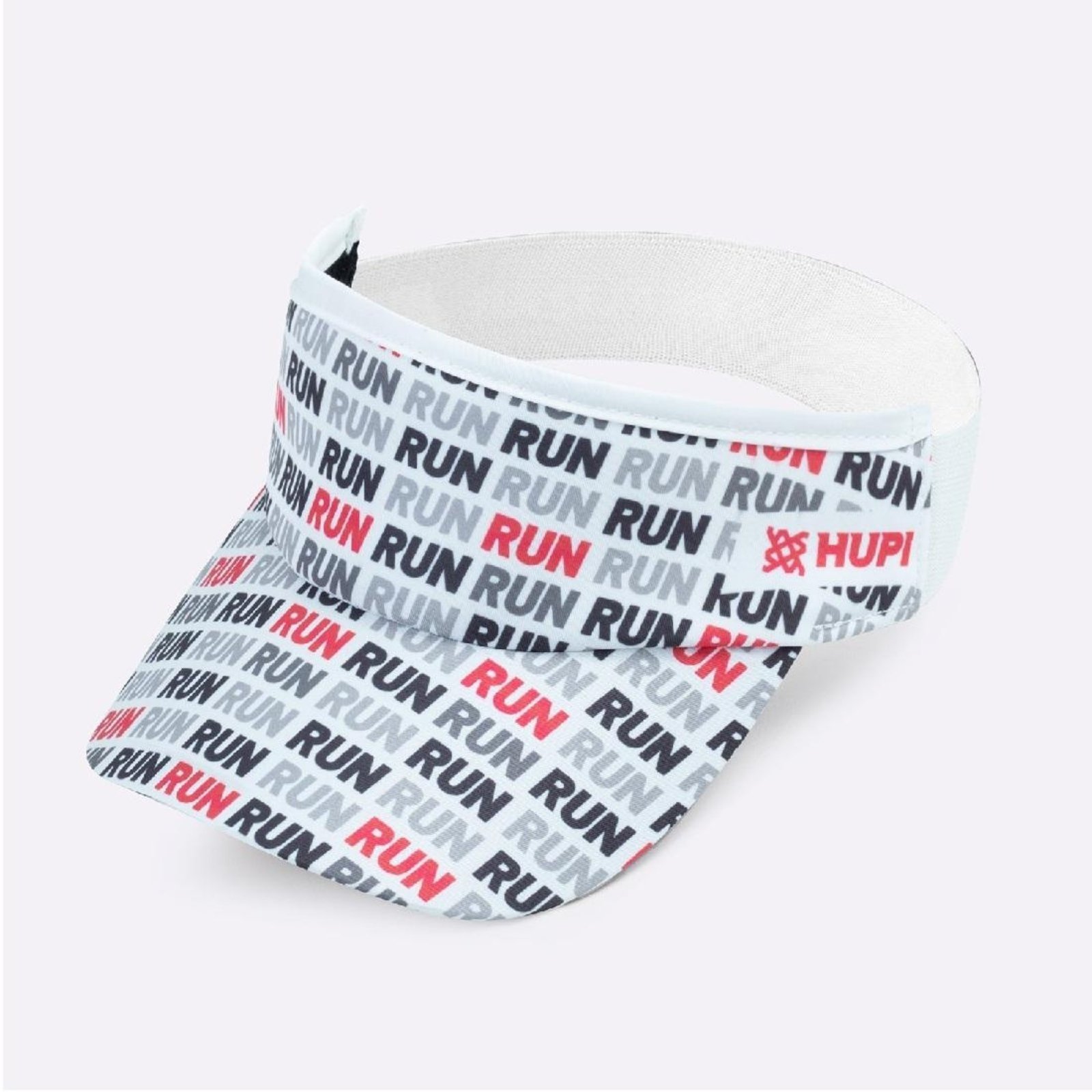 Viseira HUPI Run Loop Branco e Vermelho Branco