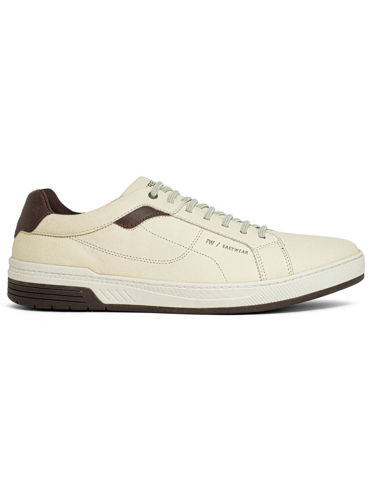 Tênis Masculino Freeway Casual Couro Evolution Elástico Confortável Branco Pantagonia