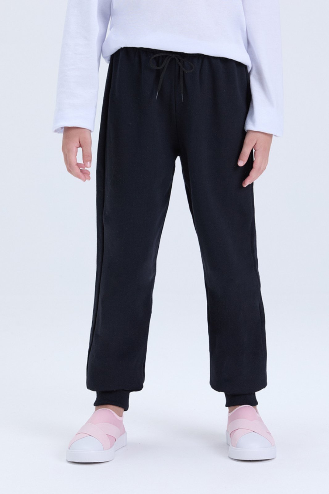 Vista 2 Infantil - Calça de Moletom Inverno Algodão Avulsa VIDA COSTEIRA rosa VIDA COSTEIRA rosa