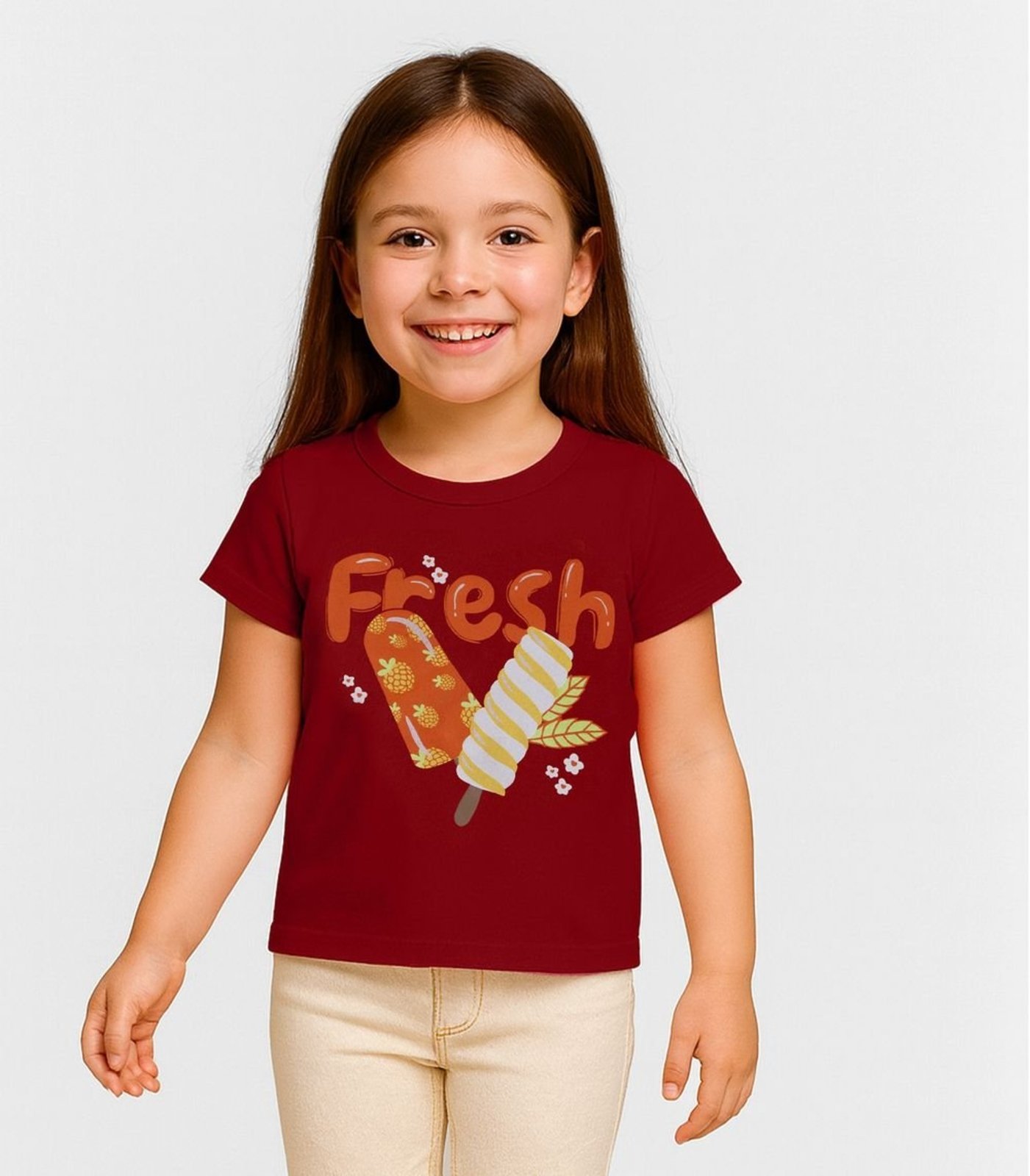 Infantil - Blusa Menina Infinita Cor Laranja