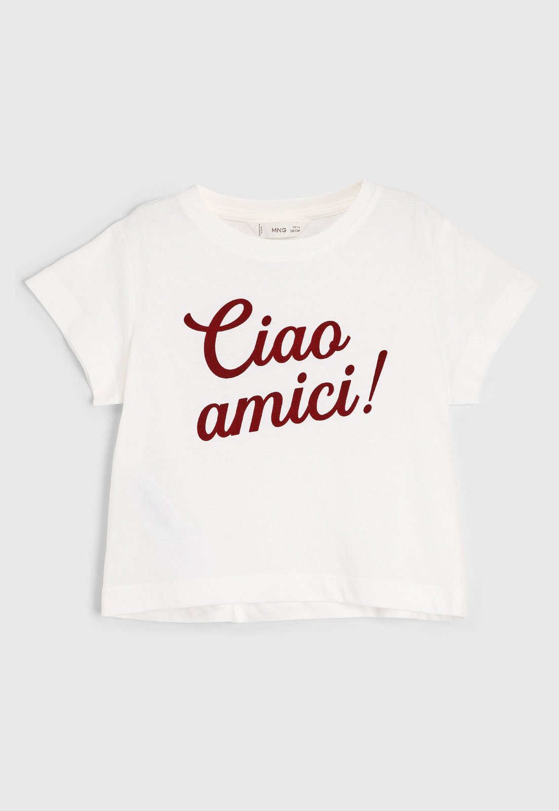 Infantil – Camiseta MANGO Ciao Amici Off-White