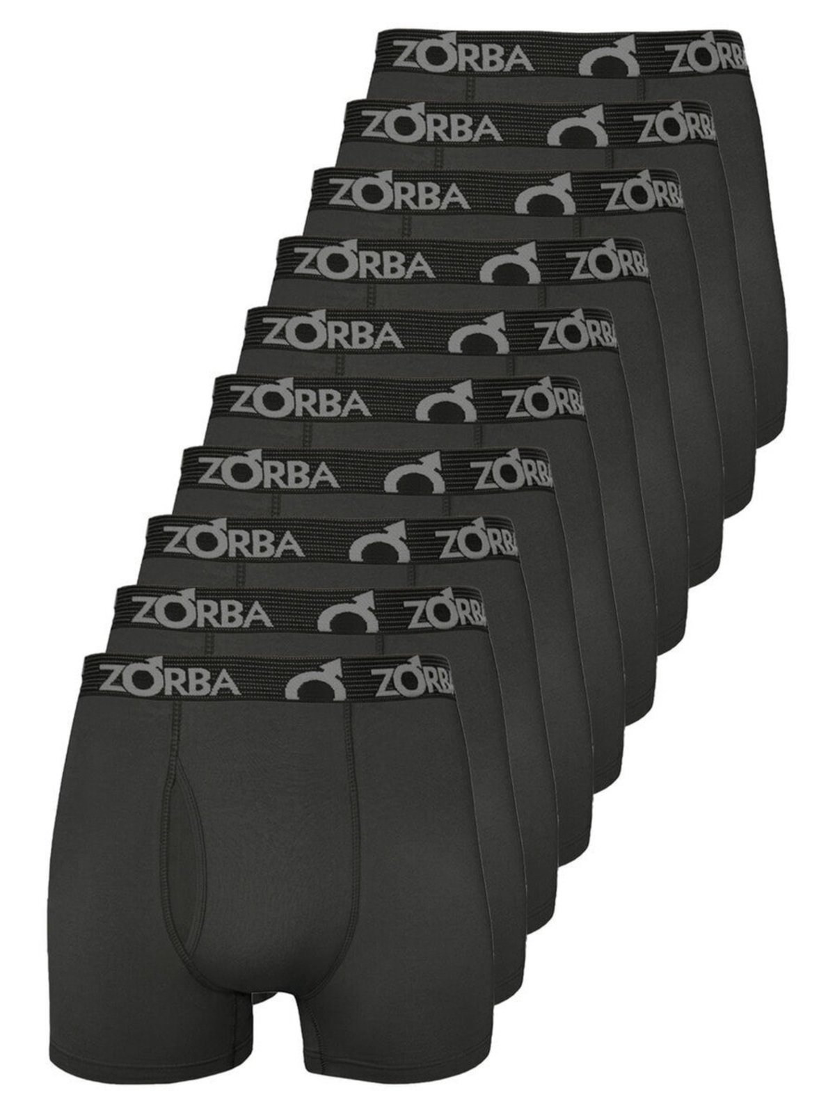 Kit com 10 Cuecas Boxer com Abertura Zorba 848 Cinza