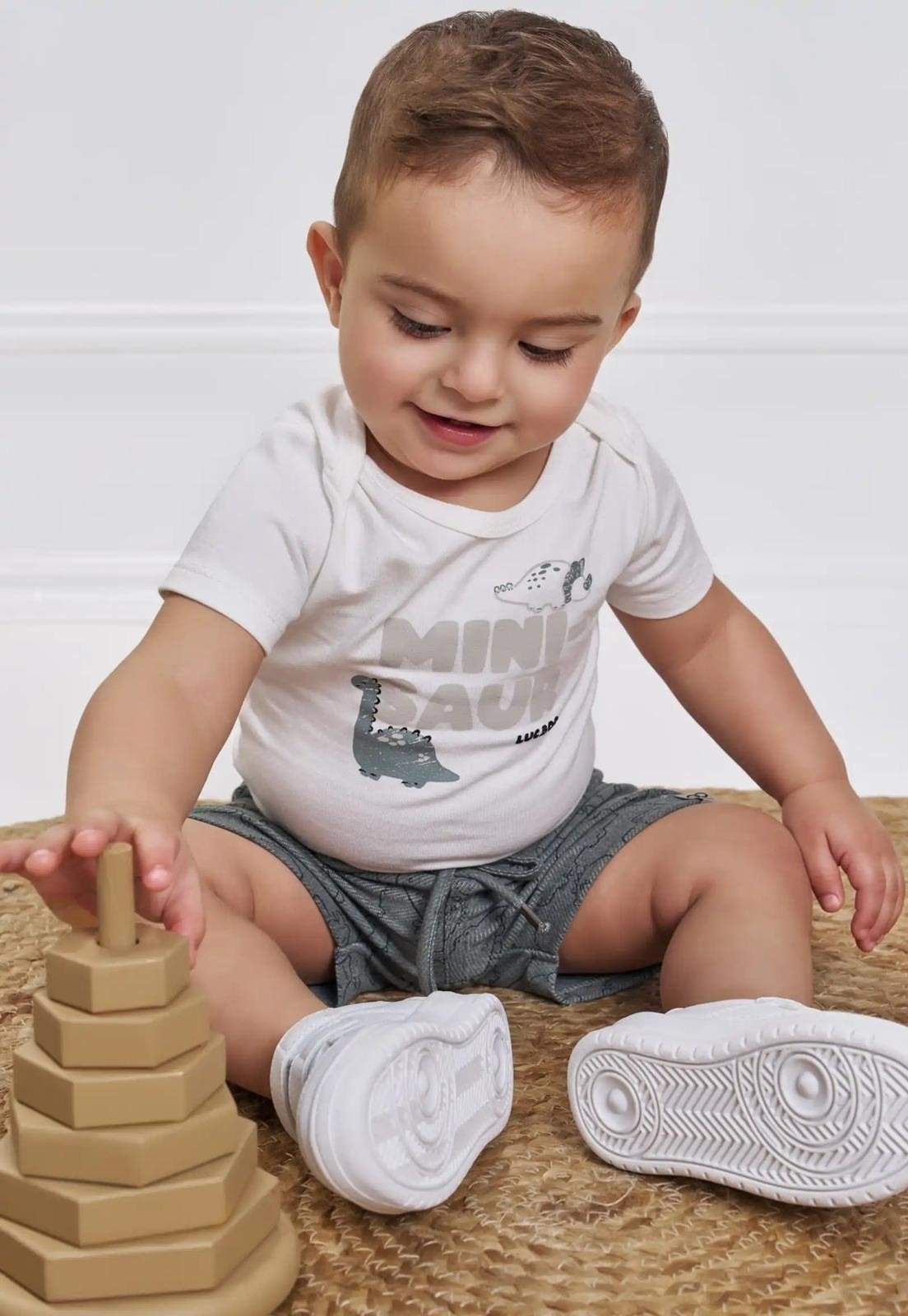 Infantil - Conjunto Body Minisaur Menino LucBoo G Unico
