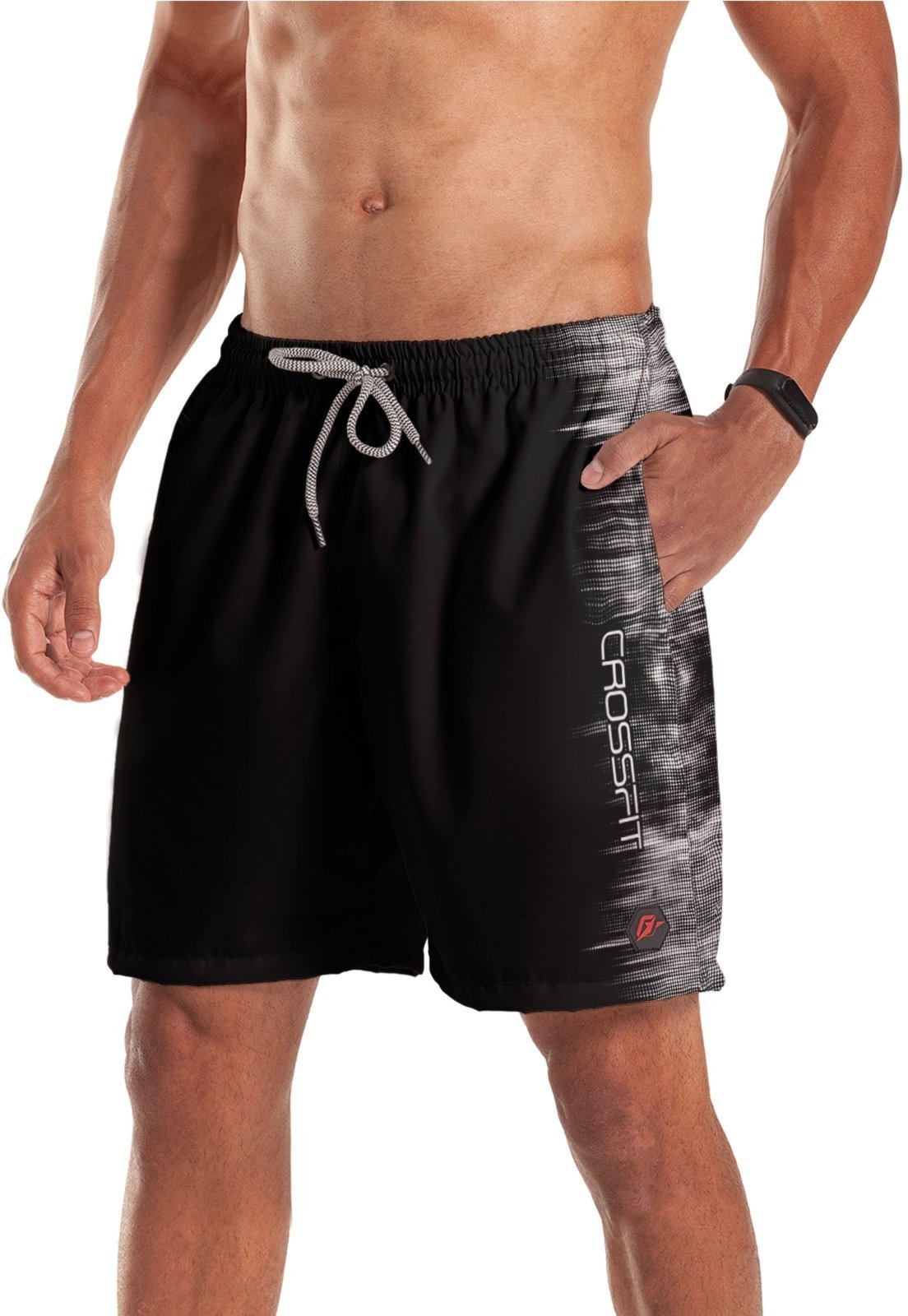 Short Bermuda CrossFit Tecnodots Preto Cinza