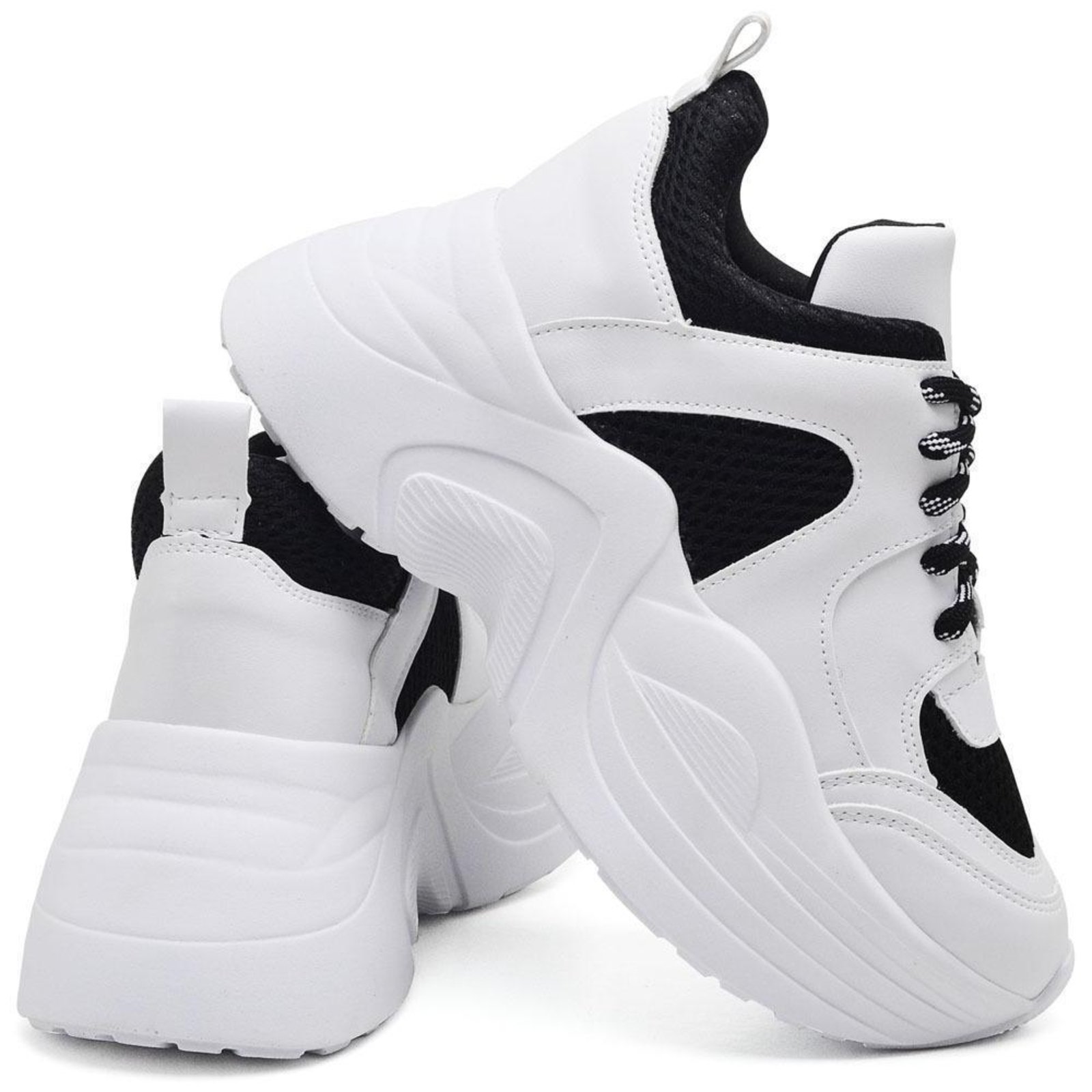 Tênis Chunky Feminino Macio Estilo Versátil Branco 34 Branco