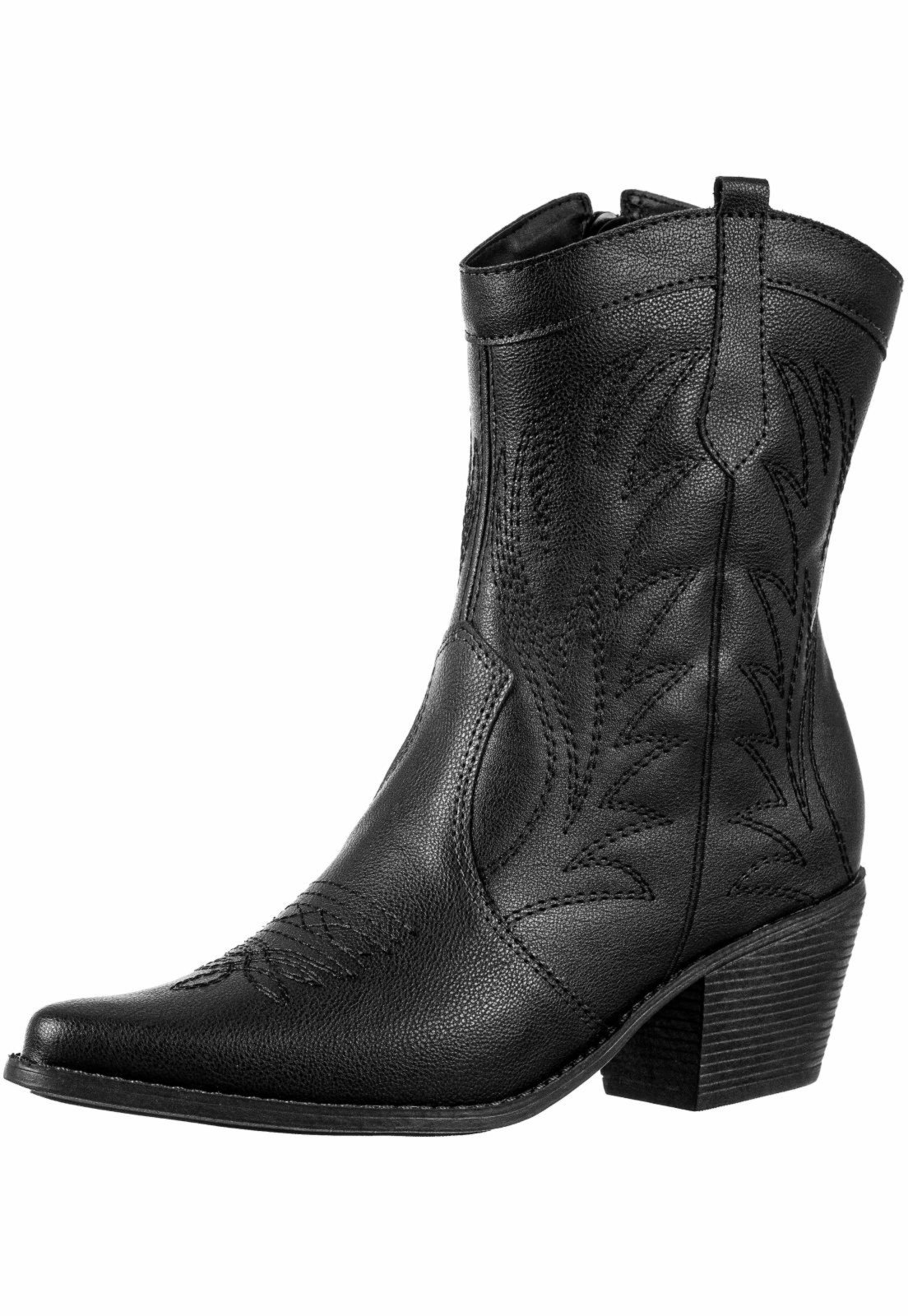 Bota Country Gigil Texana Bordada Preto