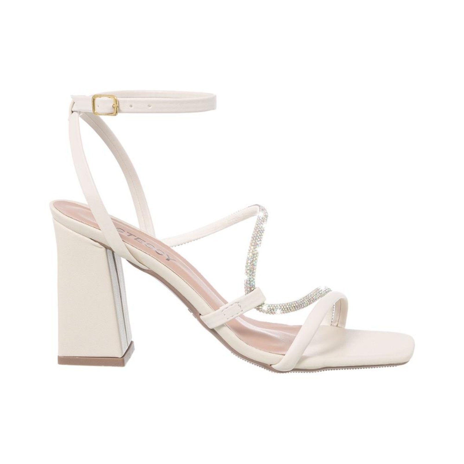 Vista 3 Sandália Feminina Brilho Salto Alto Confortável Original Off White Stessy Shoes off-white white Stessy Shoes off-white white