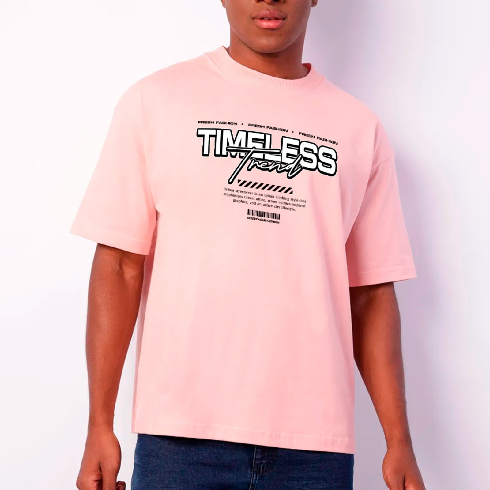 Camiseta Ousy Unissex Fresh Fashion Timeless Básica Rosa