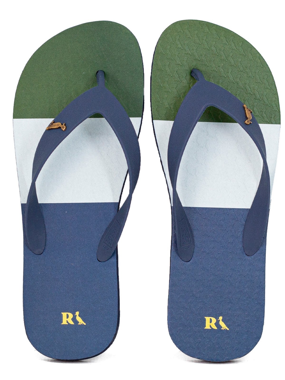 Chinelo Reserva Go Trancoso Sandália Borracha Confortável Estilo Despojado Marinho Verde