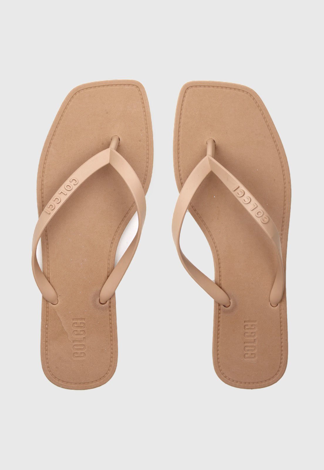 Vista 2 Chinelo Colcci Sola Quadrada caramelo Colcci caramelo