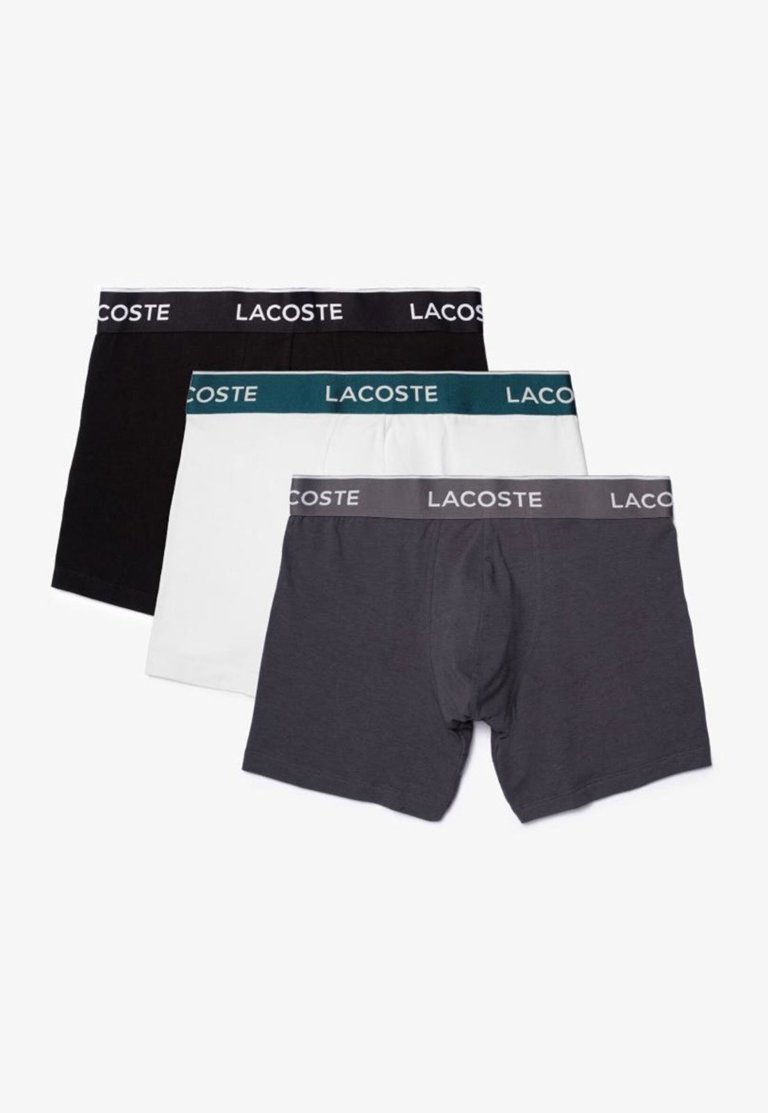 Pack de três boxers masculinas em algodão com cós assinado Preto