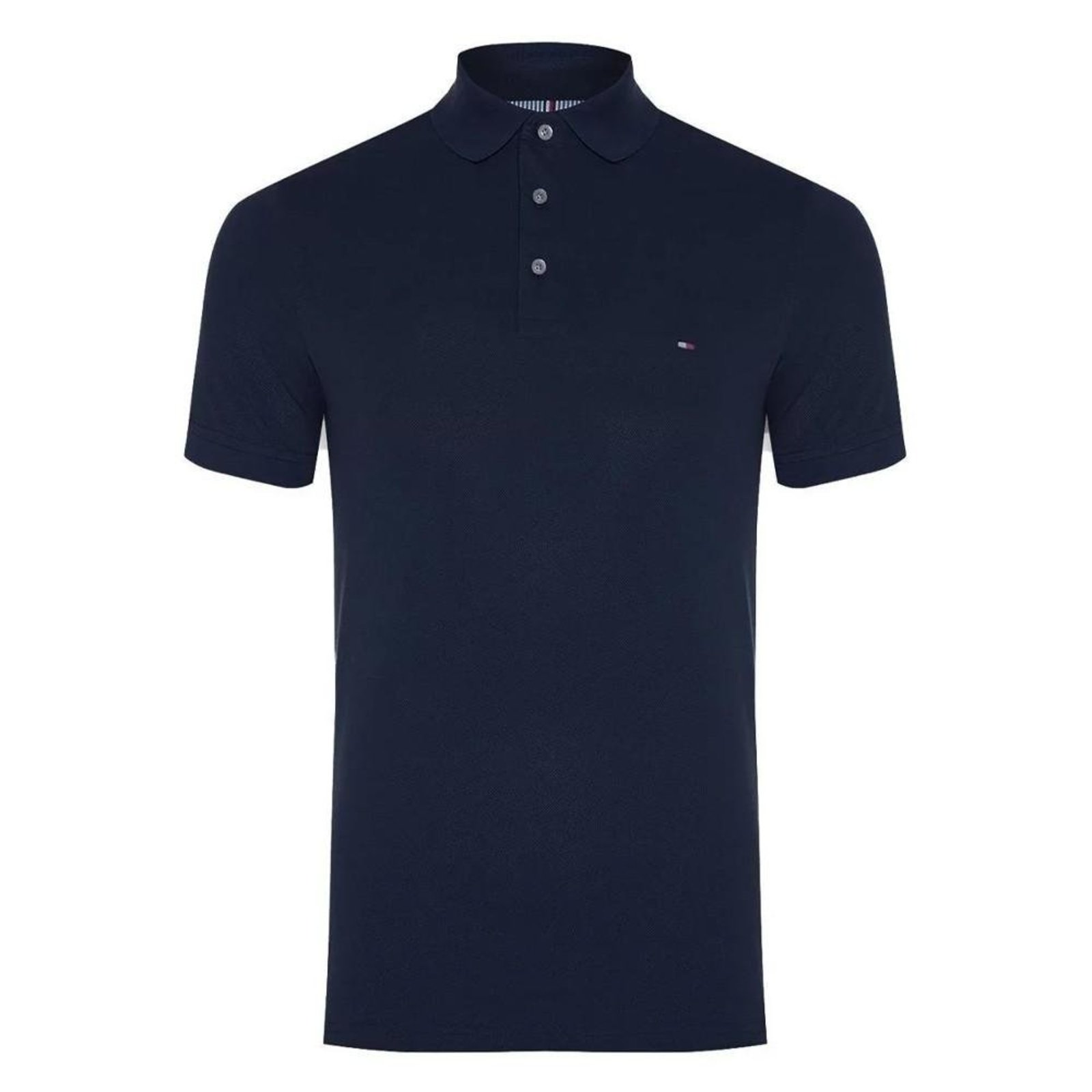 Camiseta Gola Polo Tommy Hilfiger Slim IM 1985 Azul Marinho