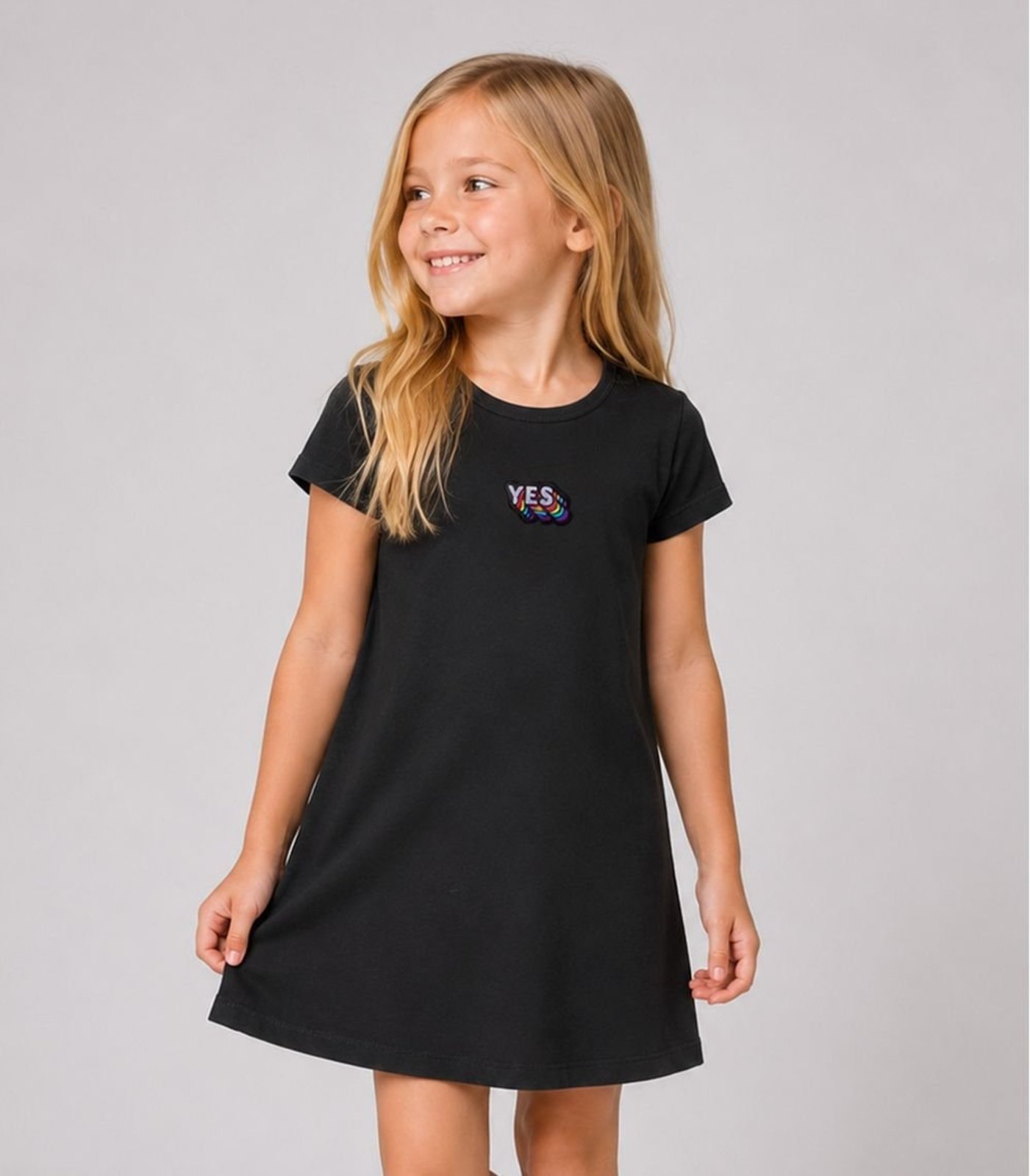 Infantil - Vestido Feminino Cotton Penteado Select Preto