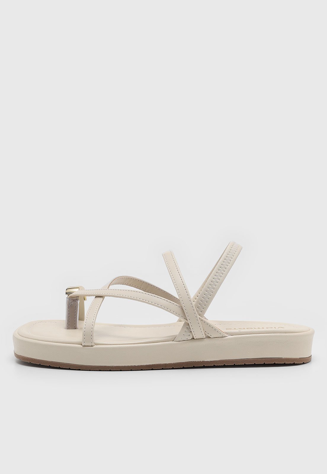 Rasteira Feminina Via Marte Tiras Finas Off-White