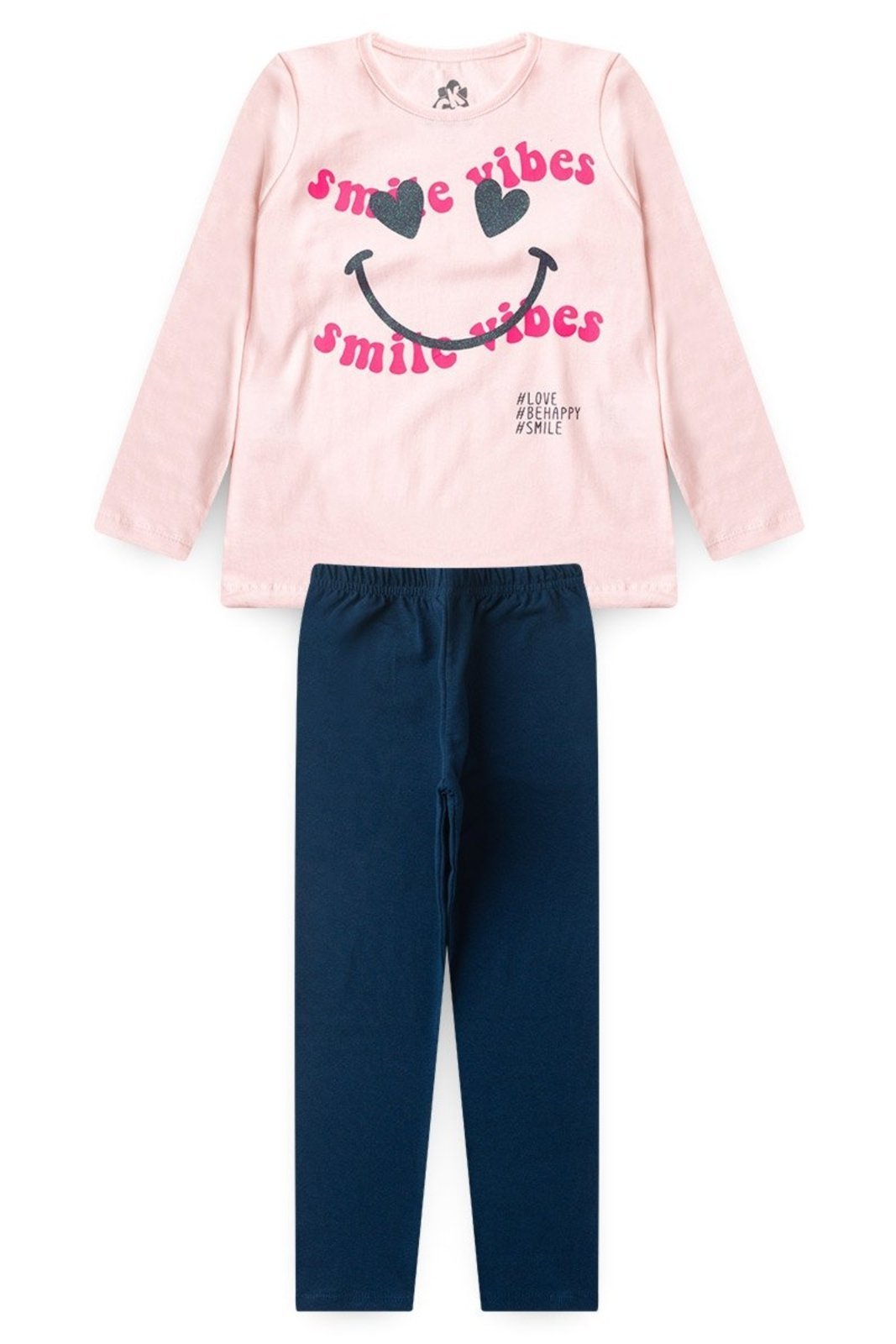 Infantil - Conjunto Menina 4 Peças Inverno 2 Blusas Manga Longa + 2 Calças Legging Tam 4 ao 14