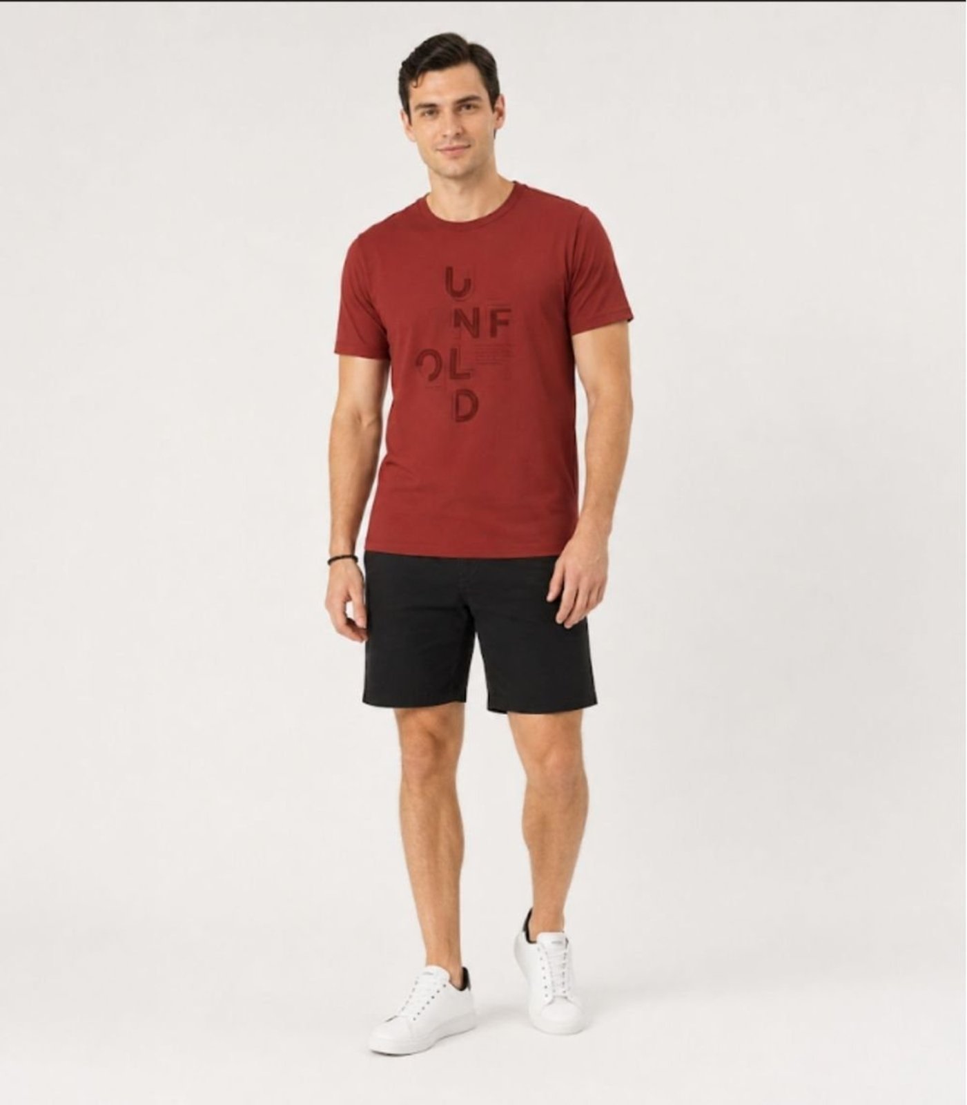 Camiseta Masculina em Meia Malha Diametro Vermelho