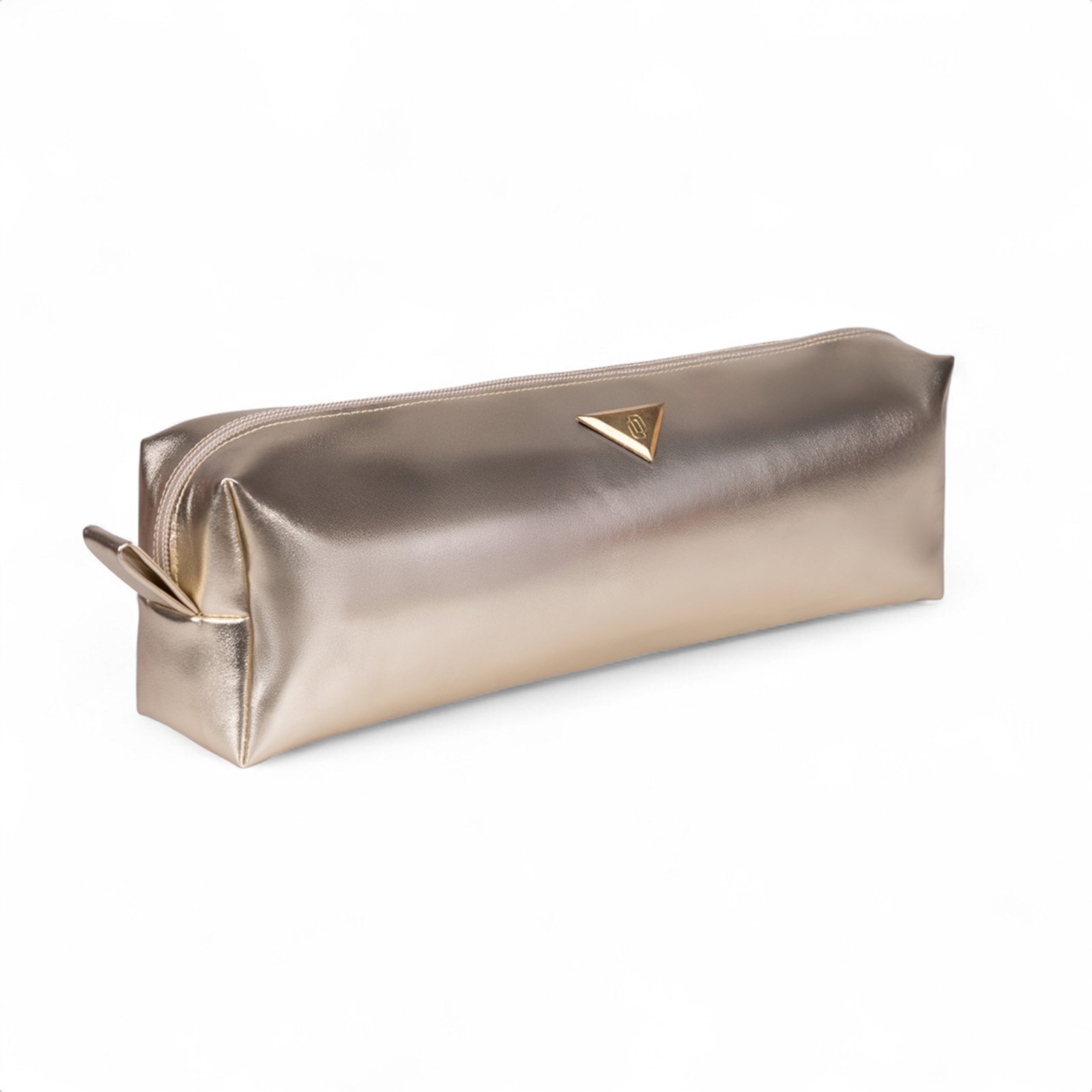Vista 3 Bolsa Nécessaire Feminina Média Viagem Funcional Metalizada Dourada Domidona preto Domidona preto